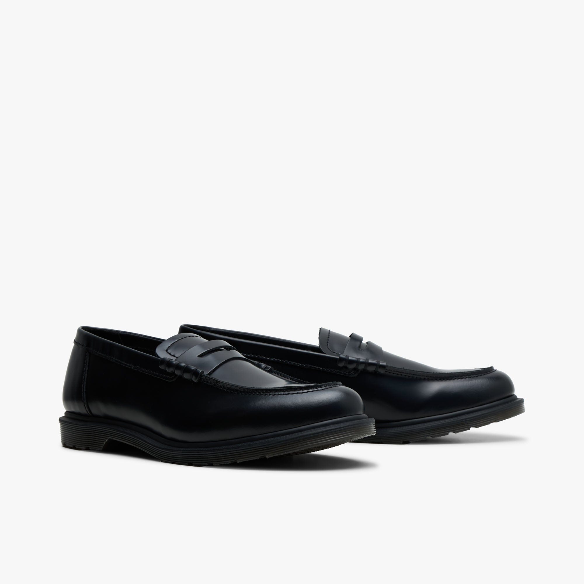 Dr. Martens Mayfare Polished Smooth Leather Penny Loafers / Black