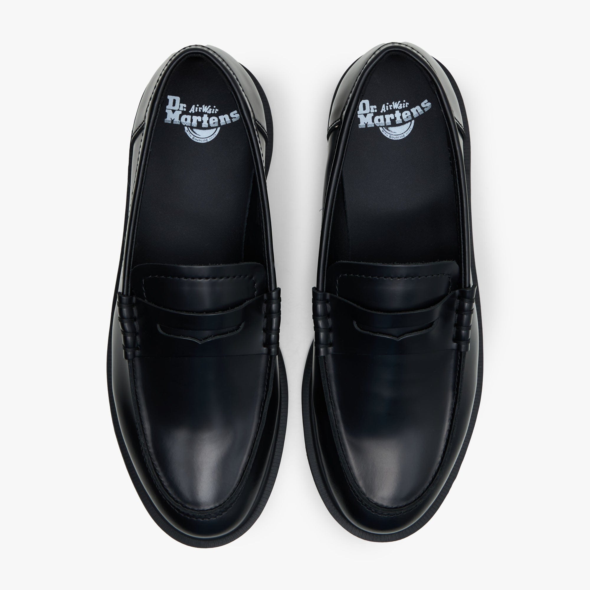 Dr. Martens Mayfare Polished Smooth Leather Penny Loafers / Black