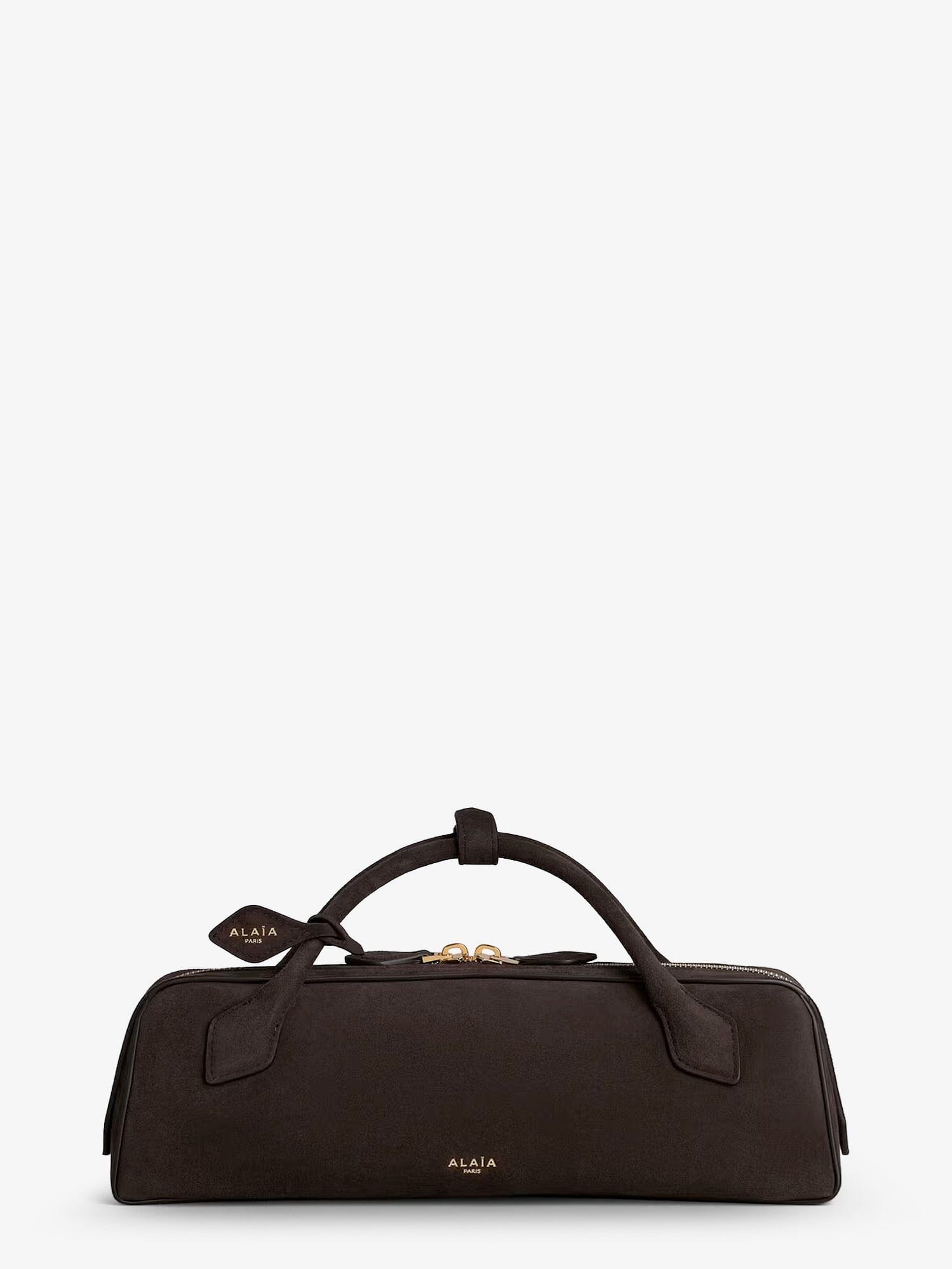 Alaia Teckel Clutch suede handbag