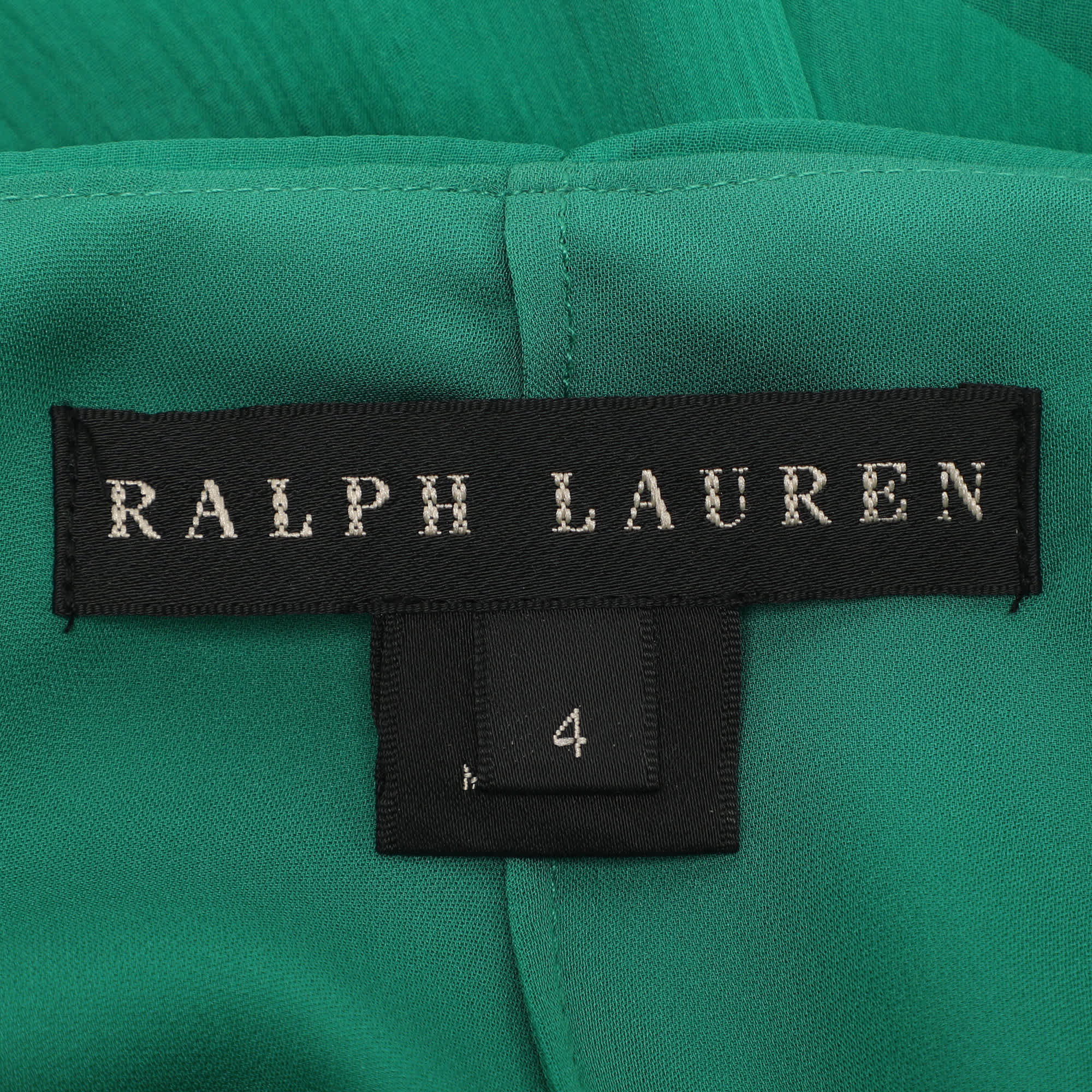 Ralph Lauren Green Chiffon Fishtail Midi Skirt