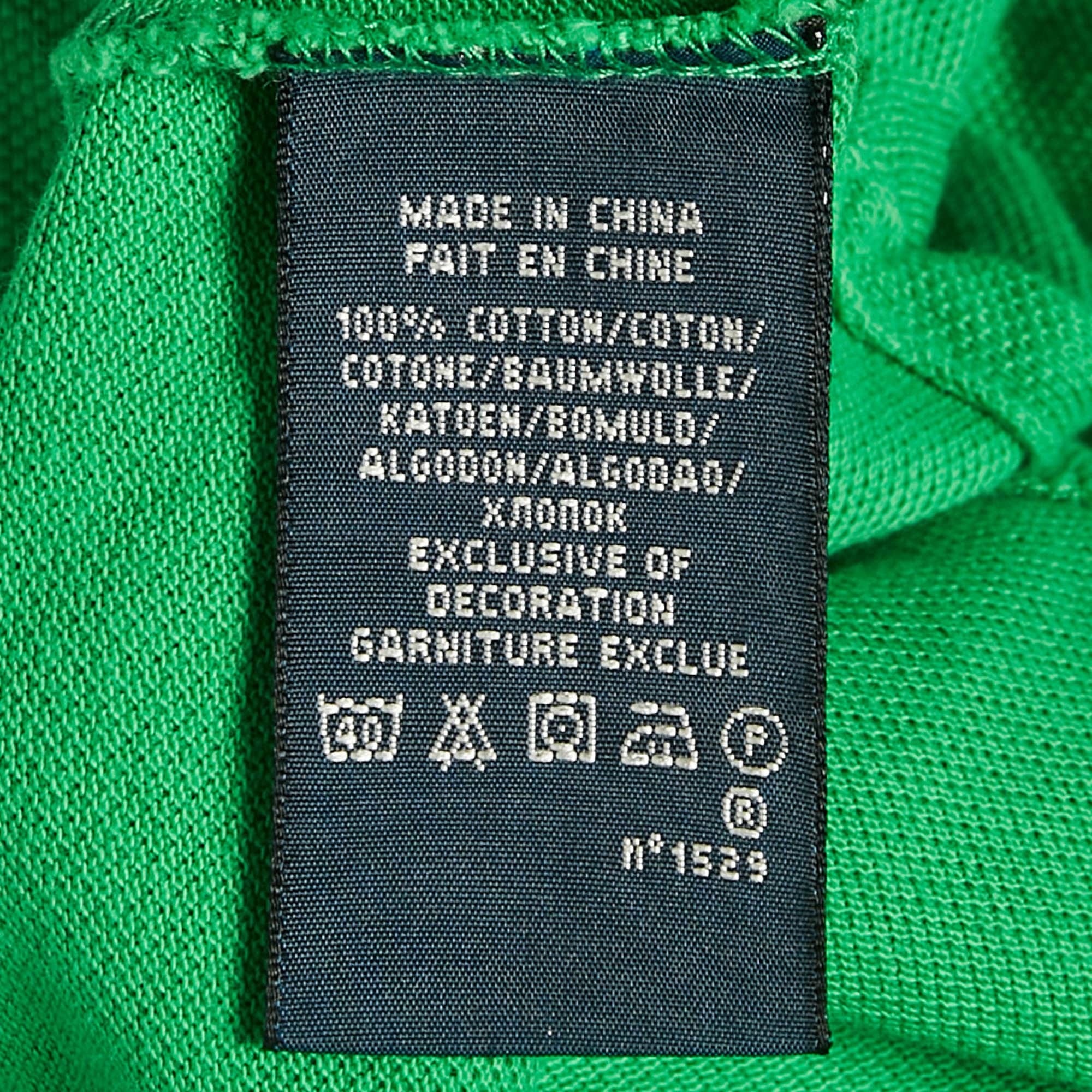 Ralph Lauren Green Logo Embroidered Cotton Skinny Polo T - Shirt