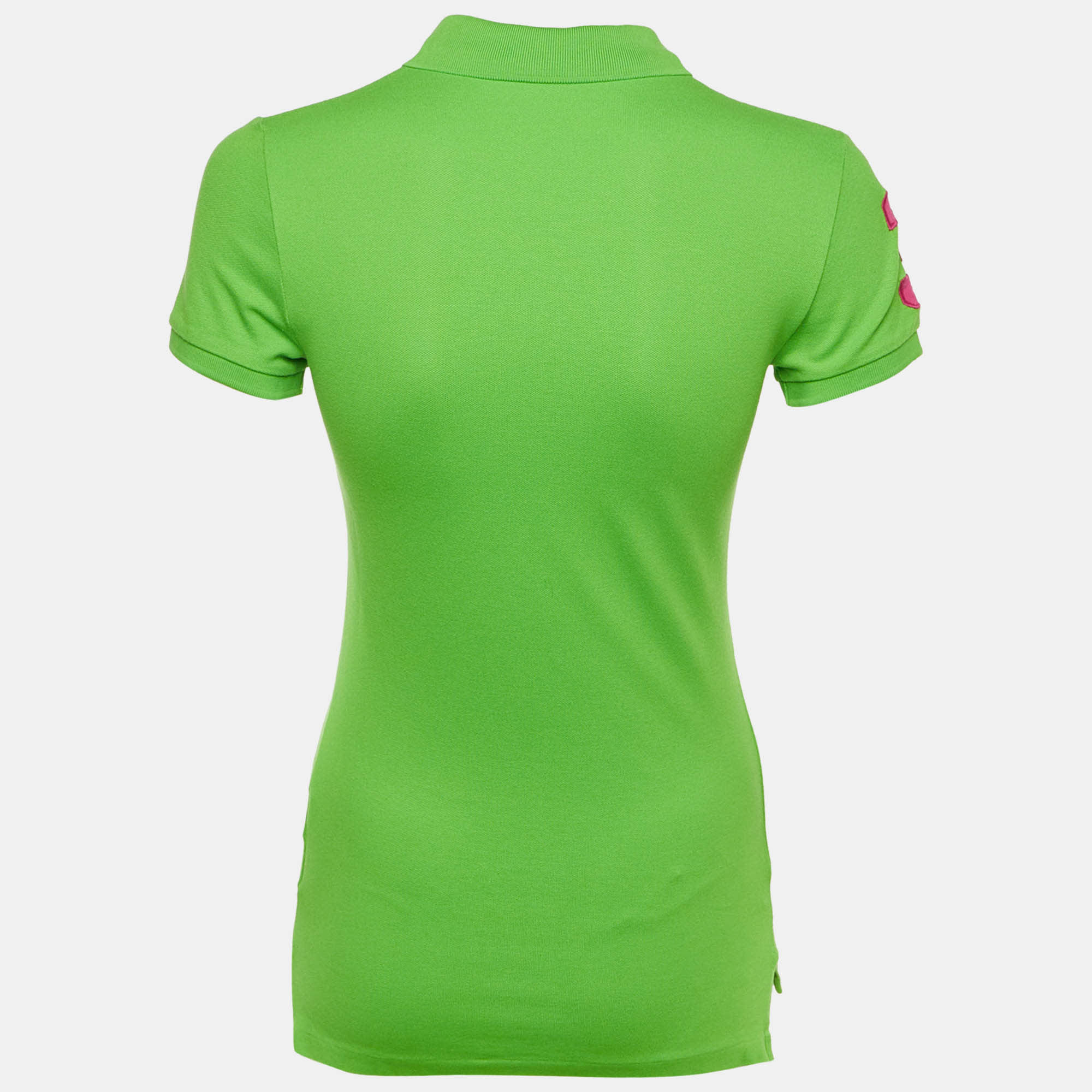 Ralph Lauren Green Logo Cotton The Skinny Polo T - Shirt