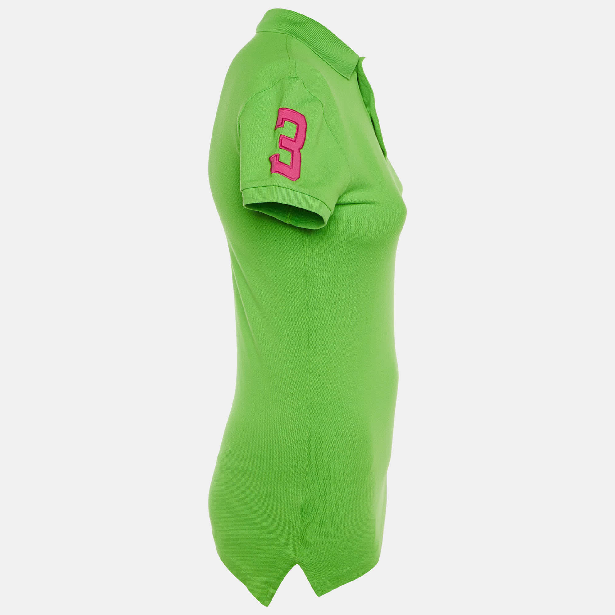 Ralph Lauren Green Logo Cotton The Skinny Polo T - Shirt