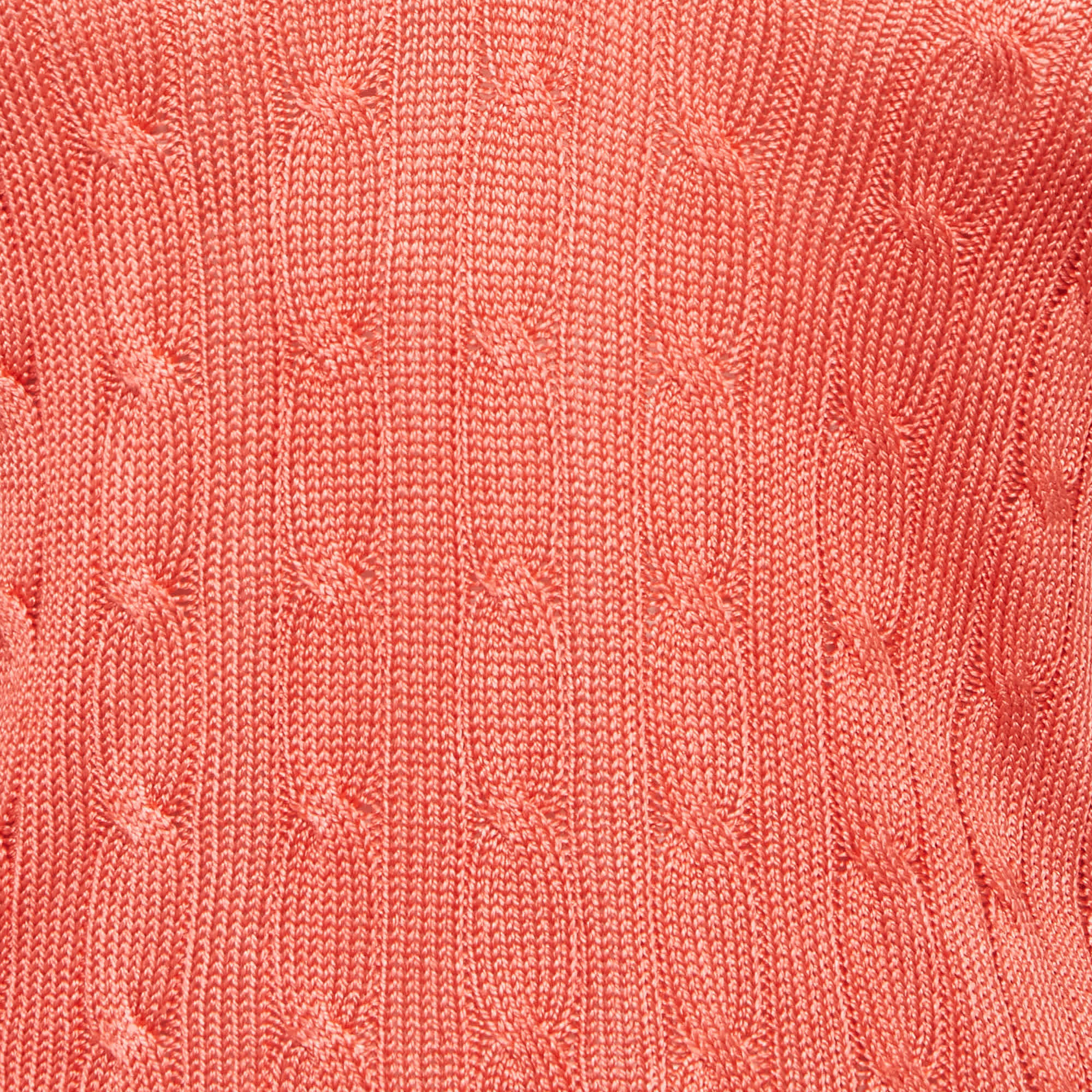 Ralph Lauren Coral Pink Silk Knit Sweater Top