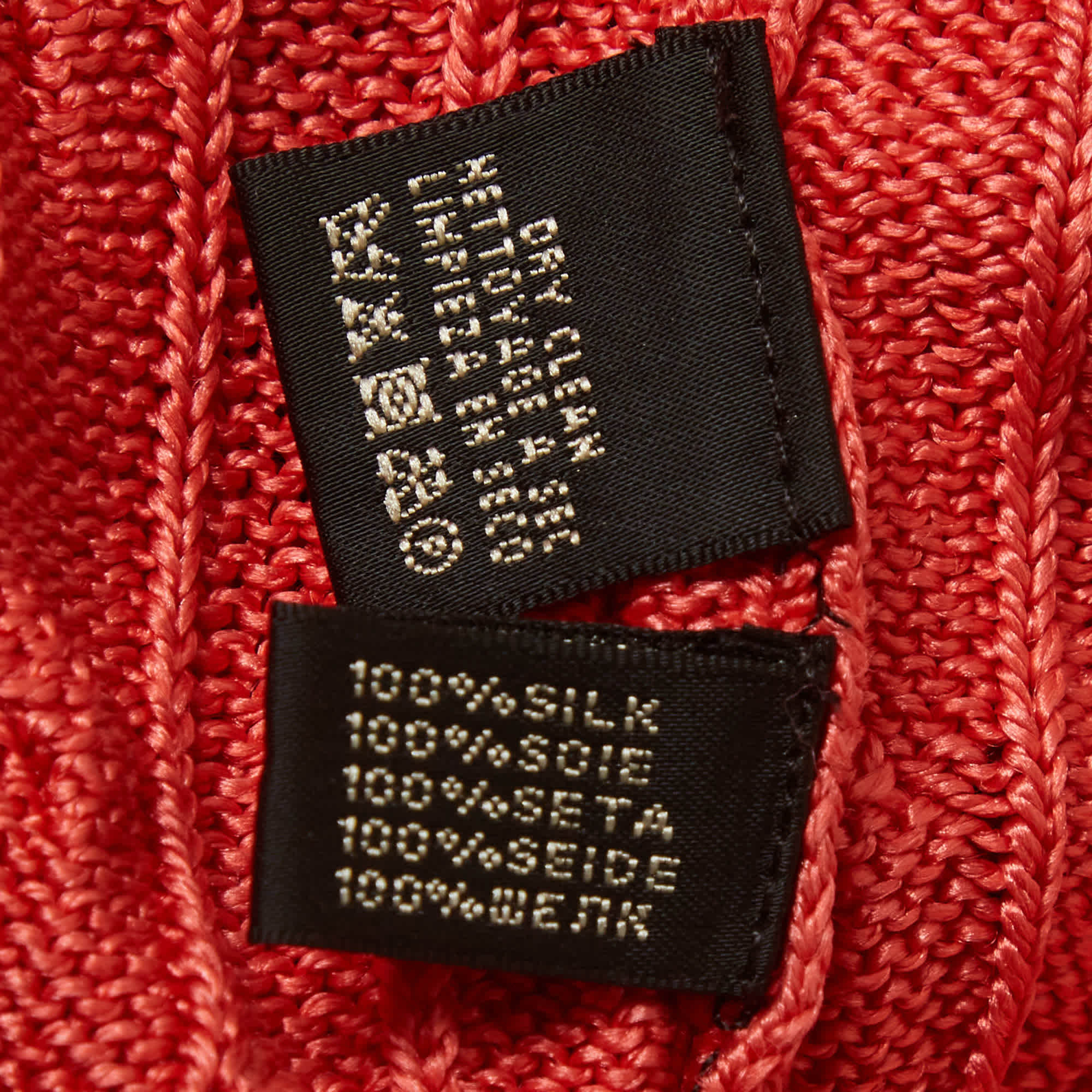 Ralph Lauren Coral Pink Silk Knit Sweater Top