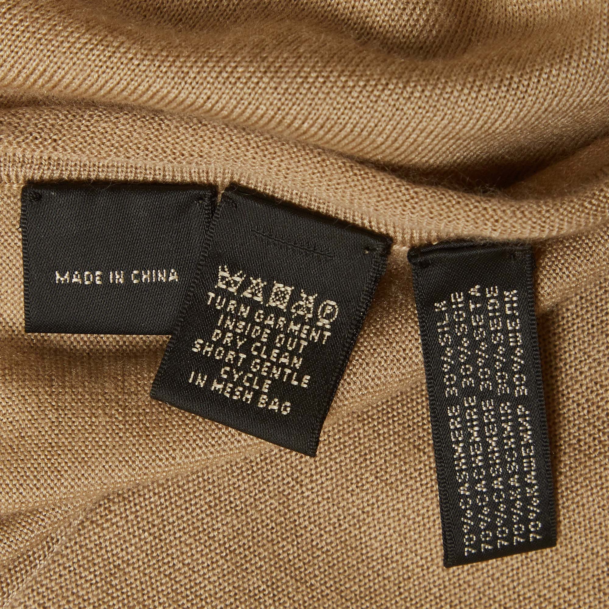 Ralph Lauren Beige Cashmere Blend Open Front Cardigan