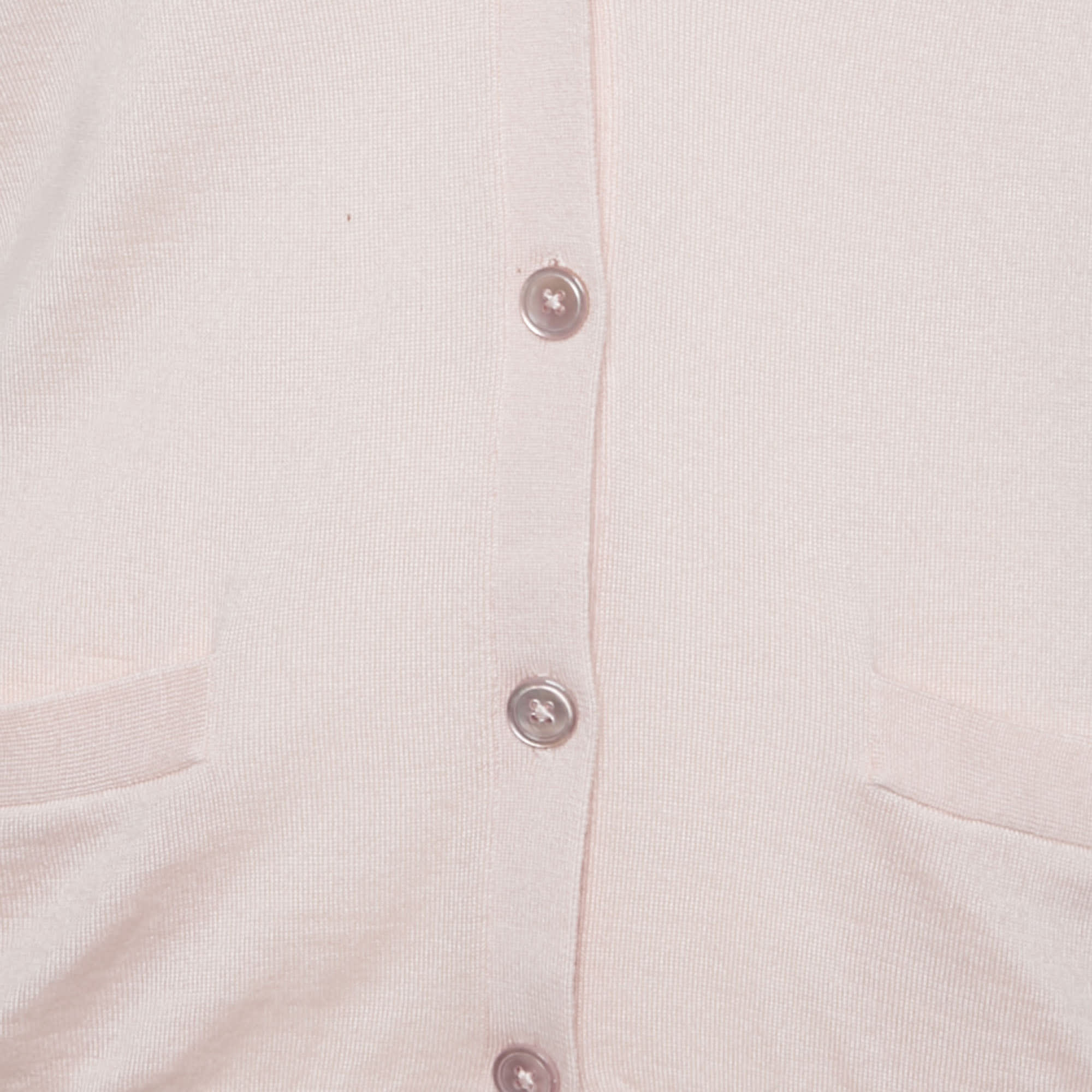 Ralph Lauren Light Pink Cashmere Blend Sleeveless Cardigan