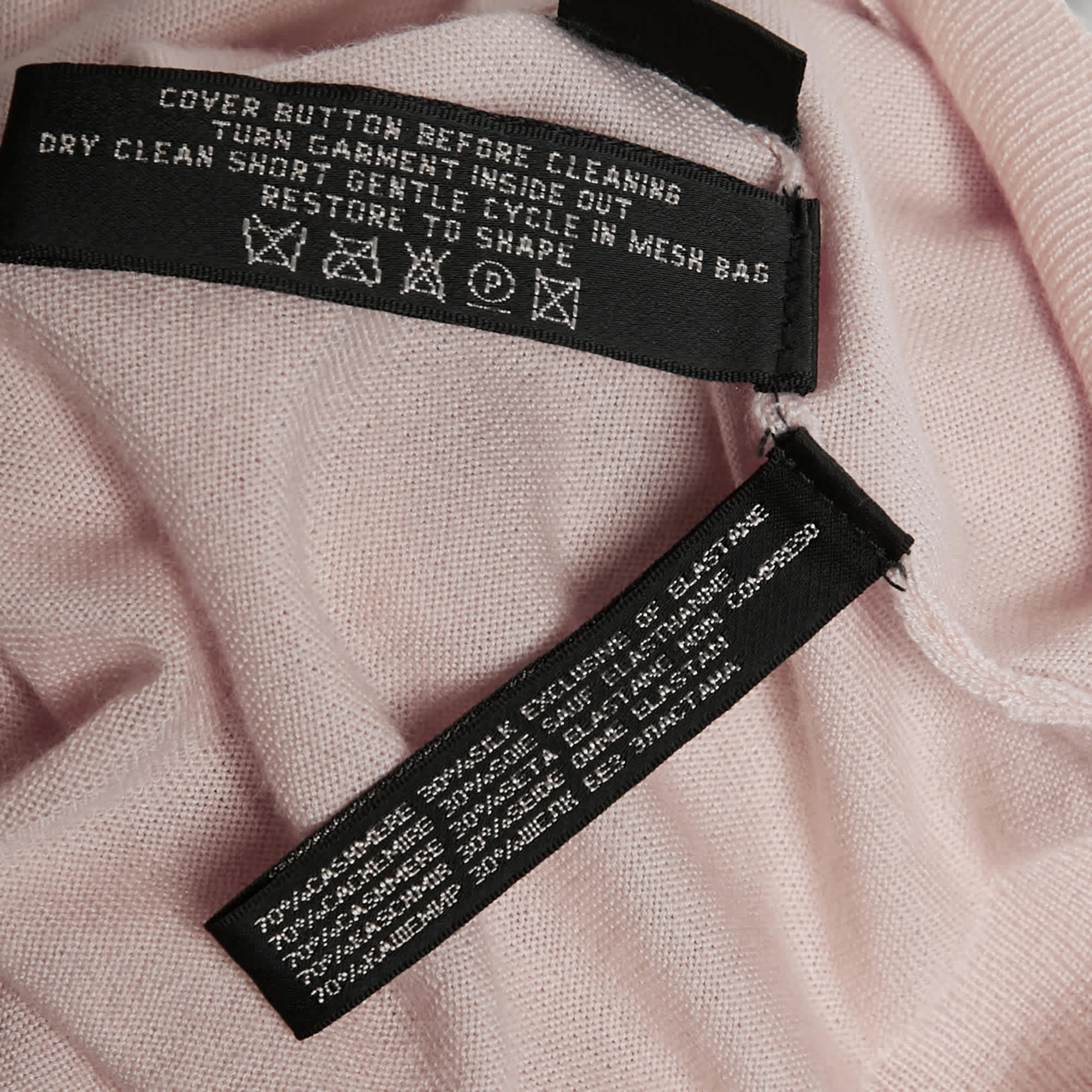 Ralph Lauren Light Pink Cashmere Blend Sleeveless Cardigan
