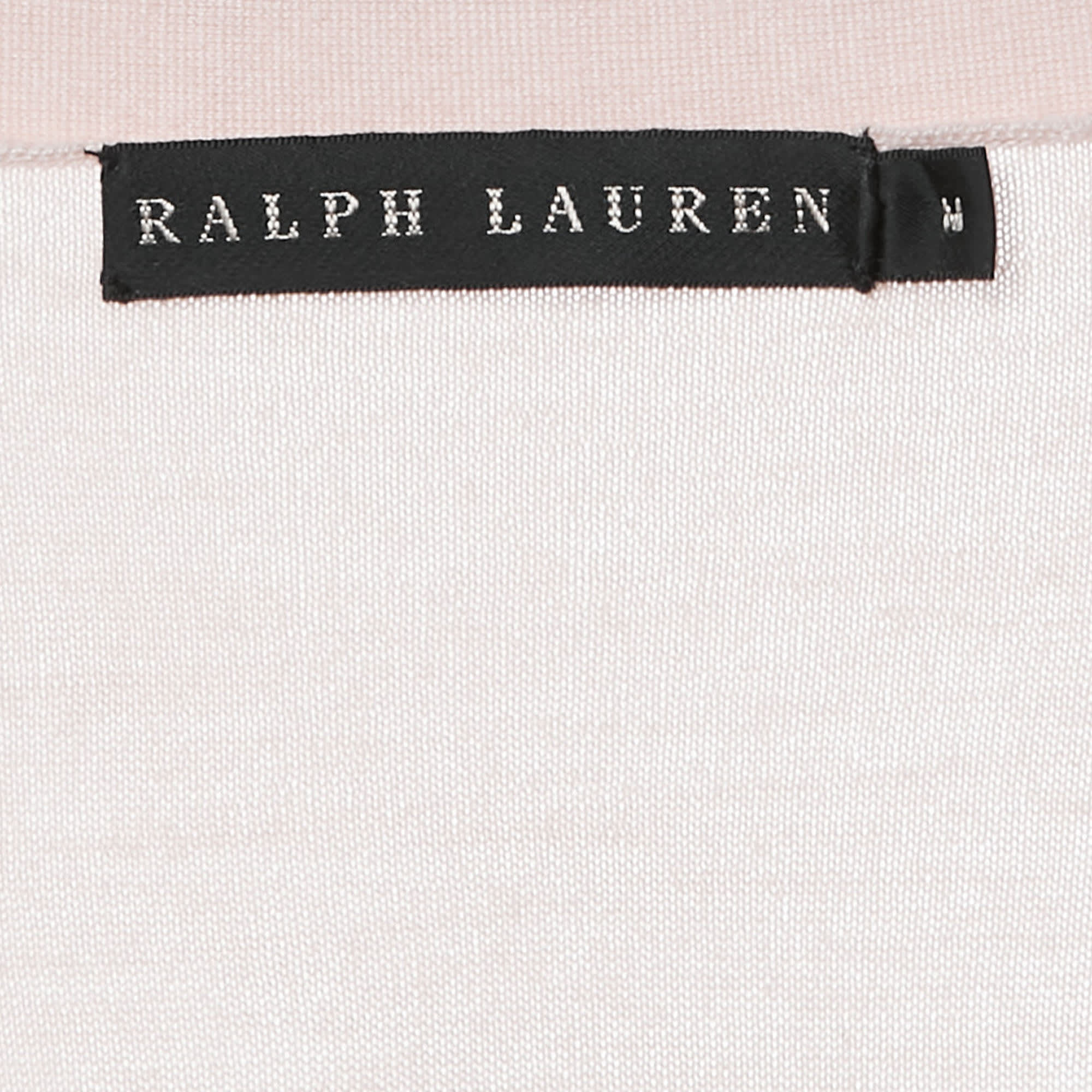 Ralph Lauren Light Pink Cashmere Blend Sleeveless Cardigan