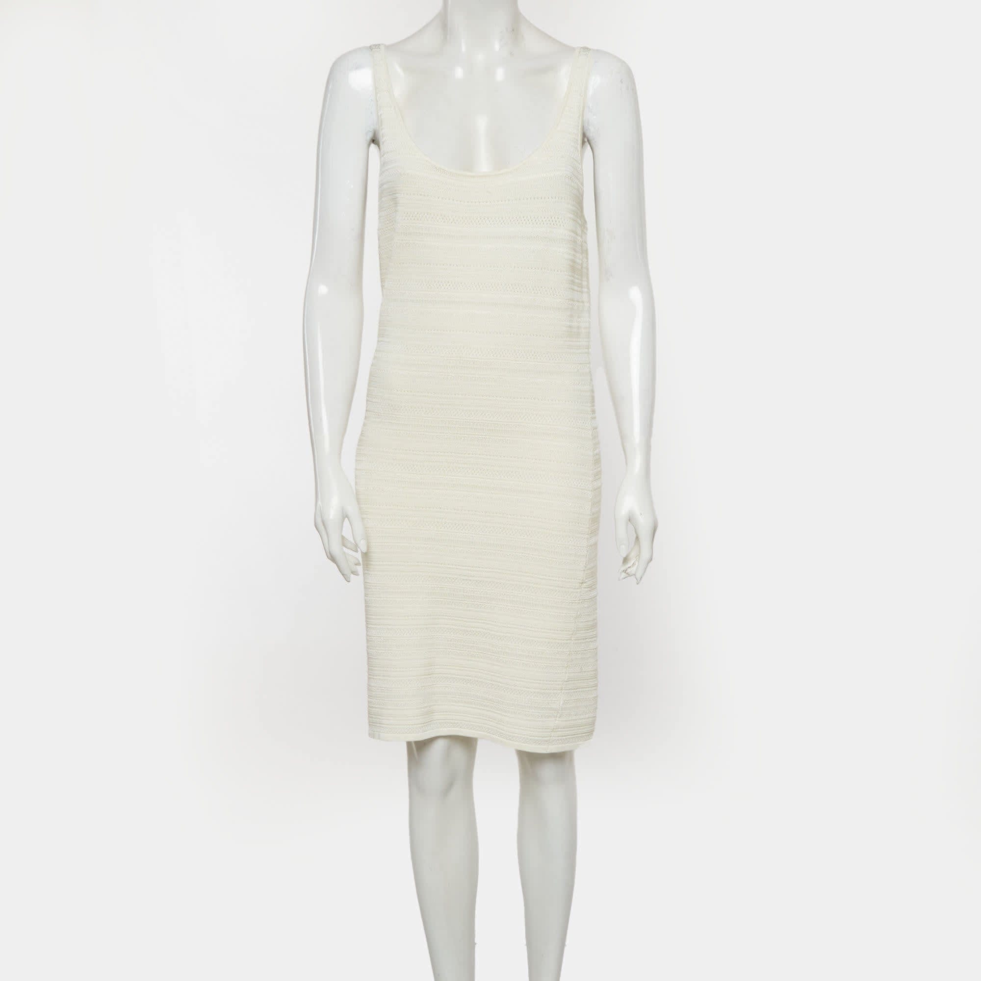 Ralph Lauren White Pointelle Knit Mini Dress