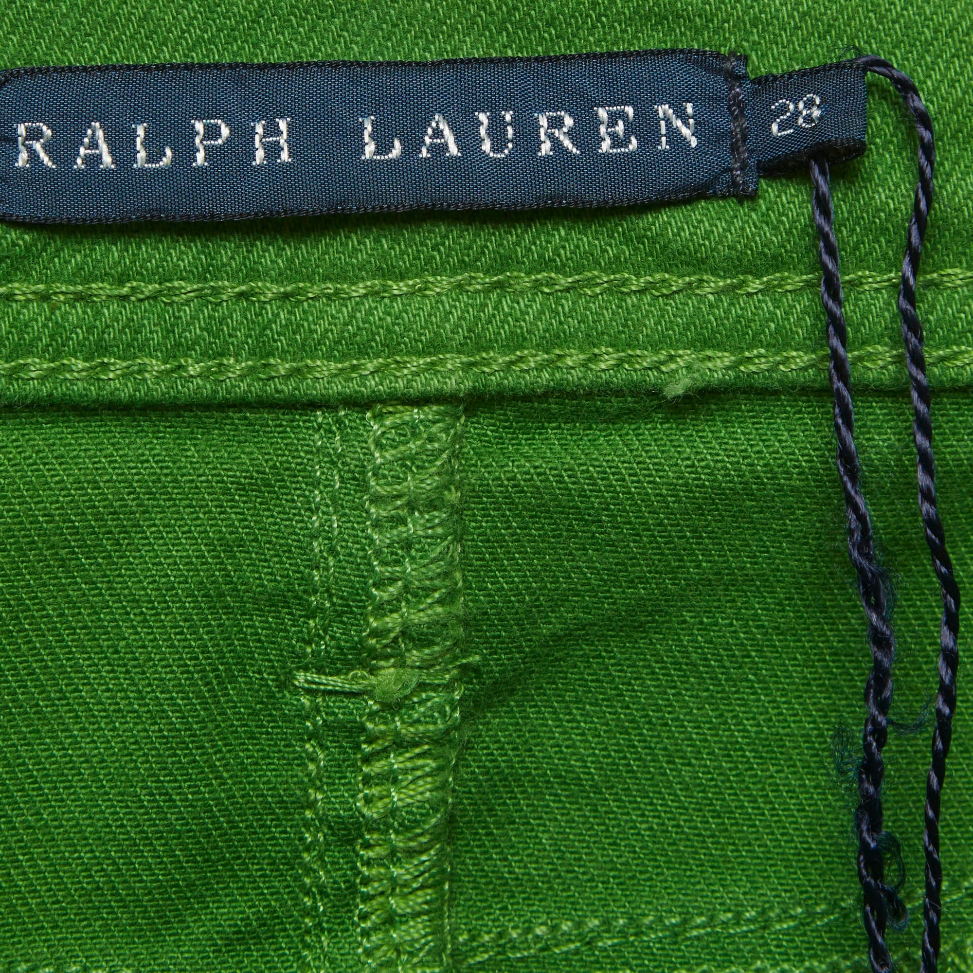 Ralph Lauren Green Stretch Denim Skinny Jeans M/waist