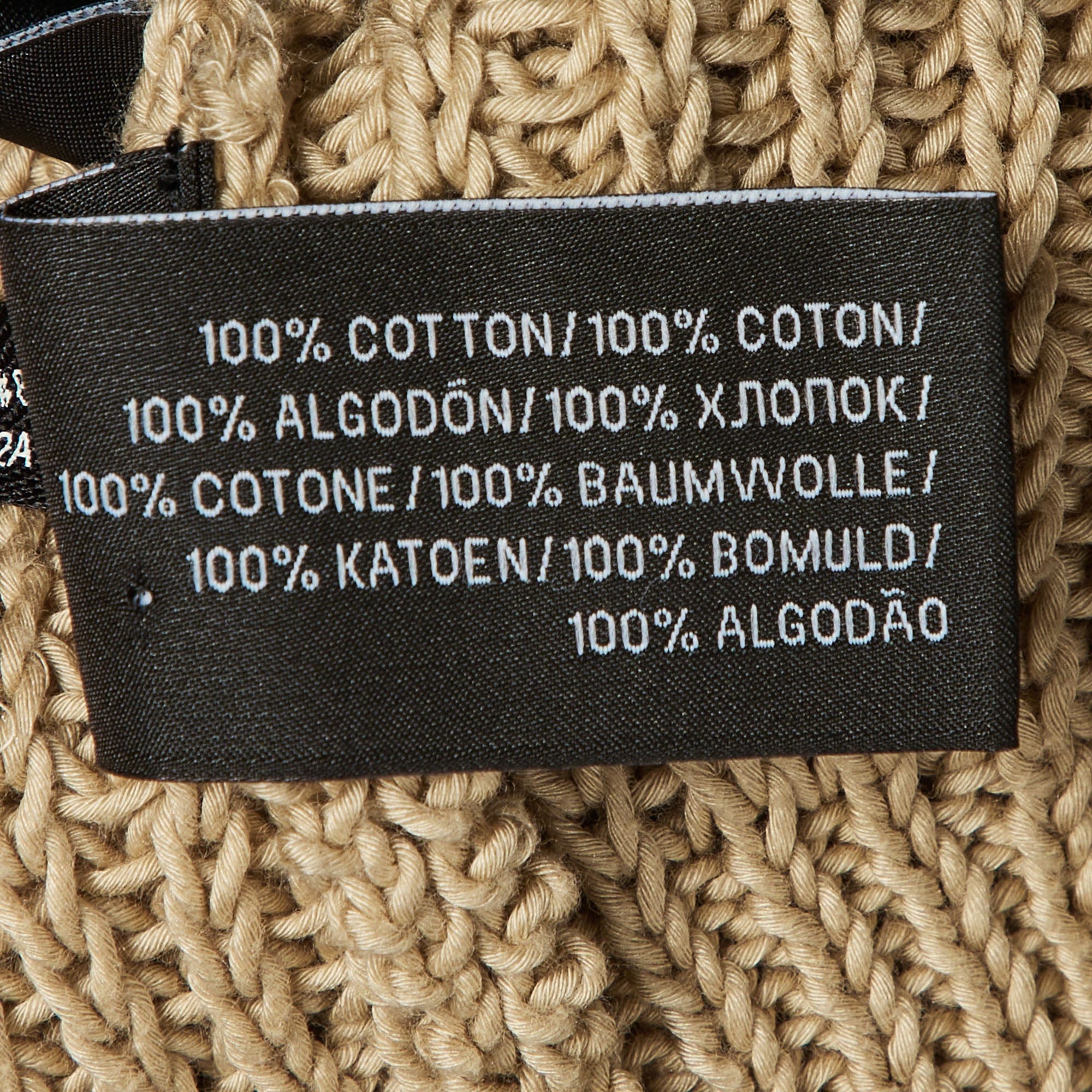 Ralph Lauren Beige Cotton Knit V - Neck Jumper