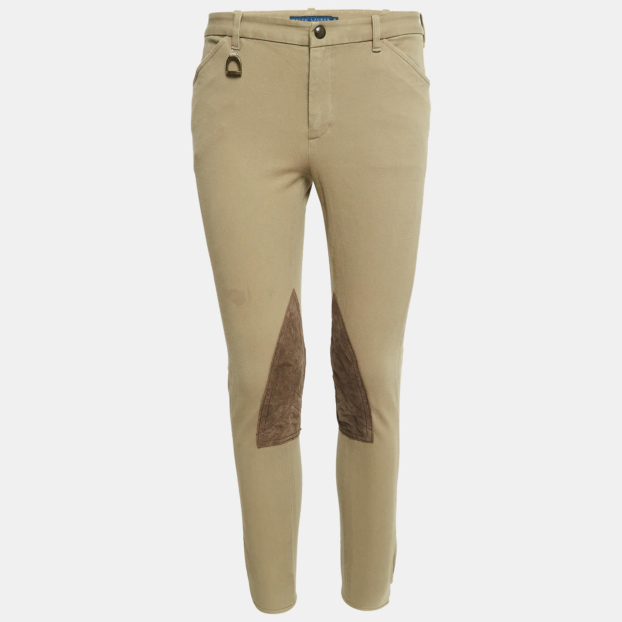Ralph Lauren Green Cotton Drill Breeches Pants