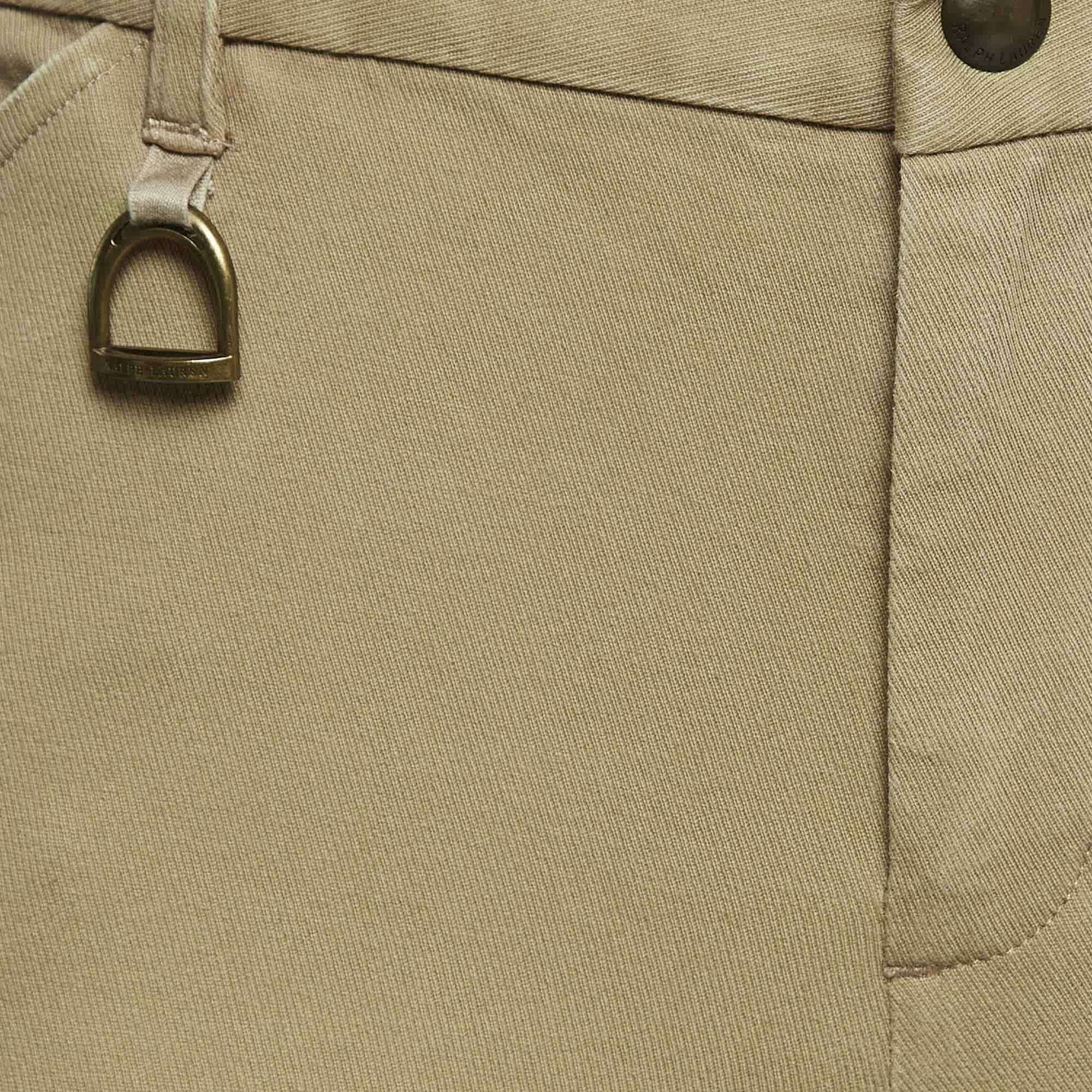 Ralph Lauren Green Cotton Drill Breeches Pants