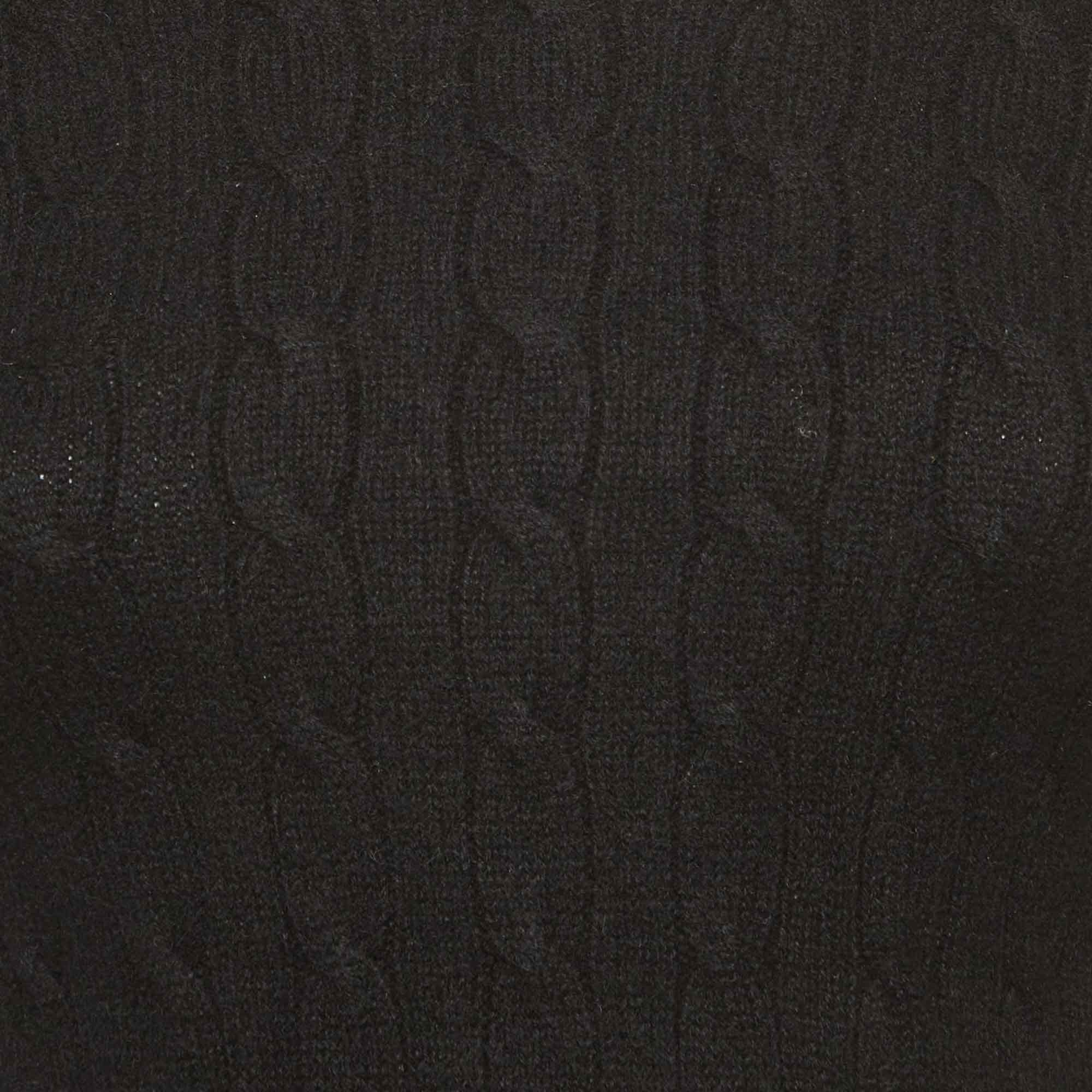Ralph Lauren Black Cashmere Cable Knit Sweater