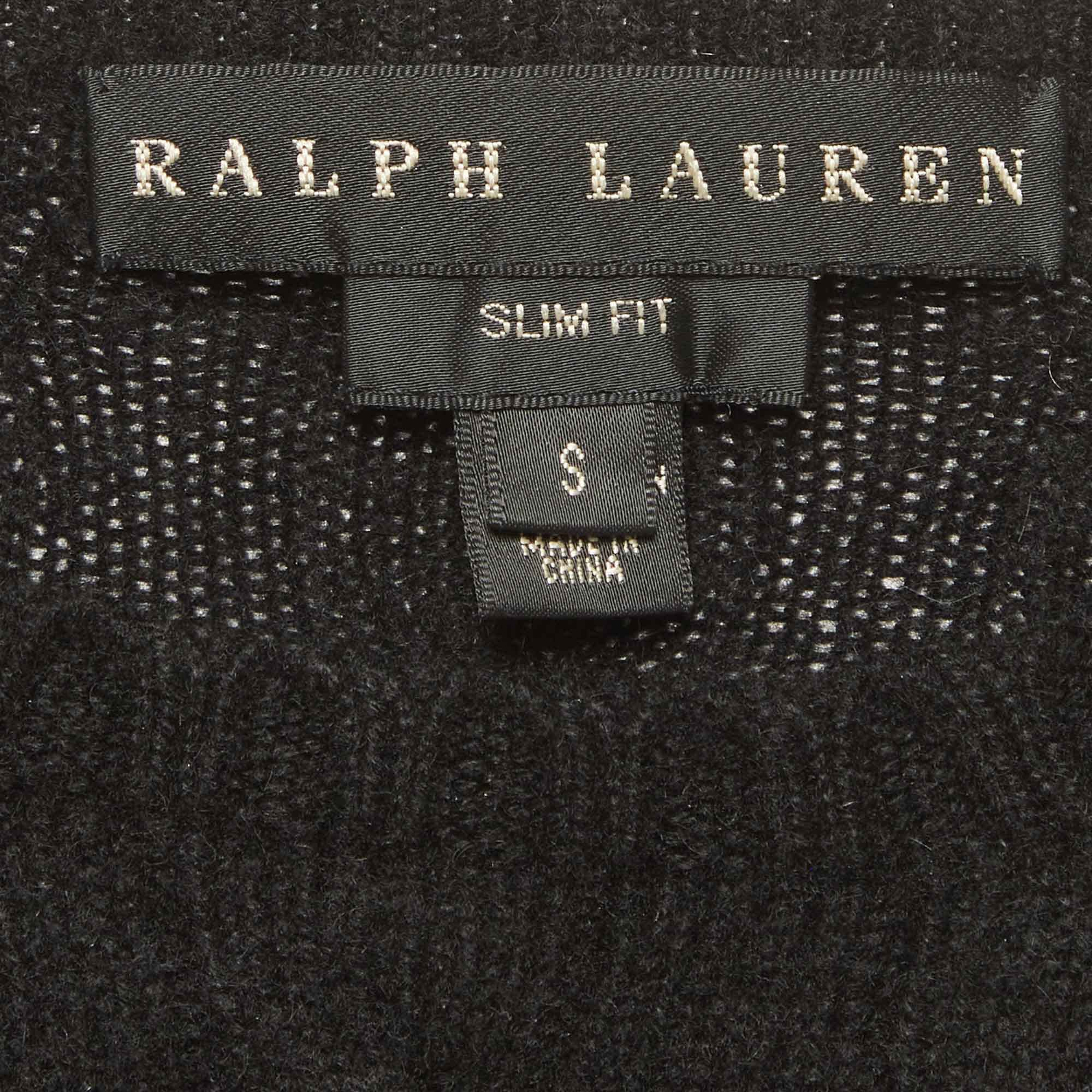 Ralph Lauren Black Cashmere Cable Knit Sweater