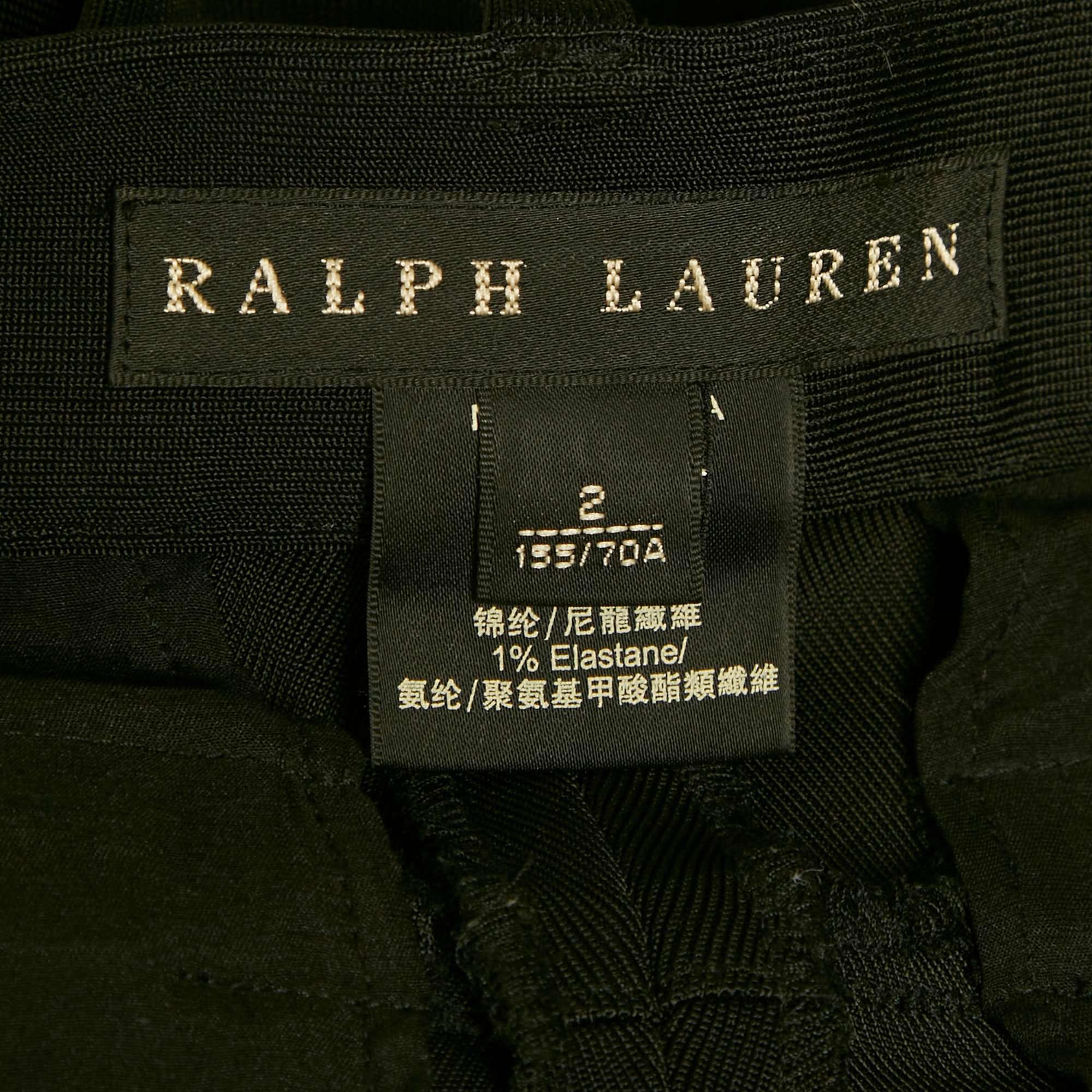 Ralph Lauren Black Zipper Detail Leggings
