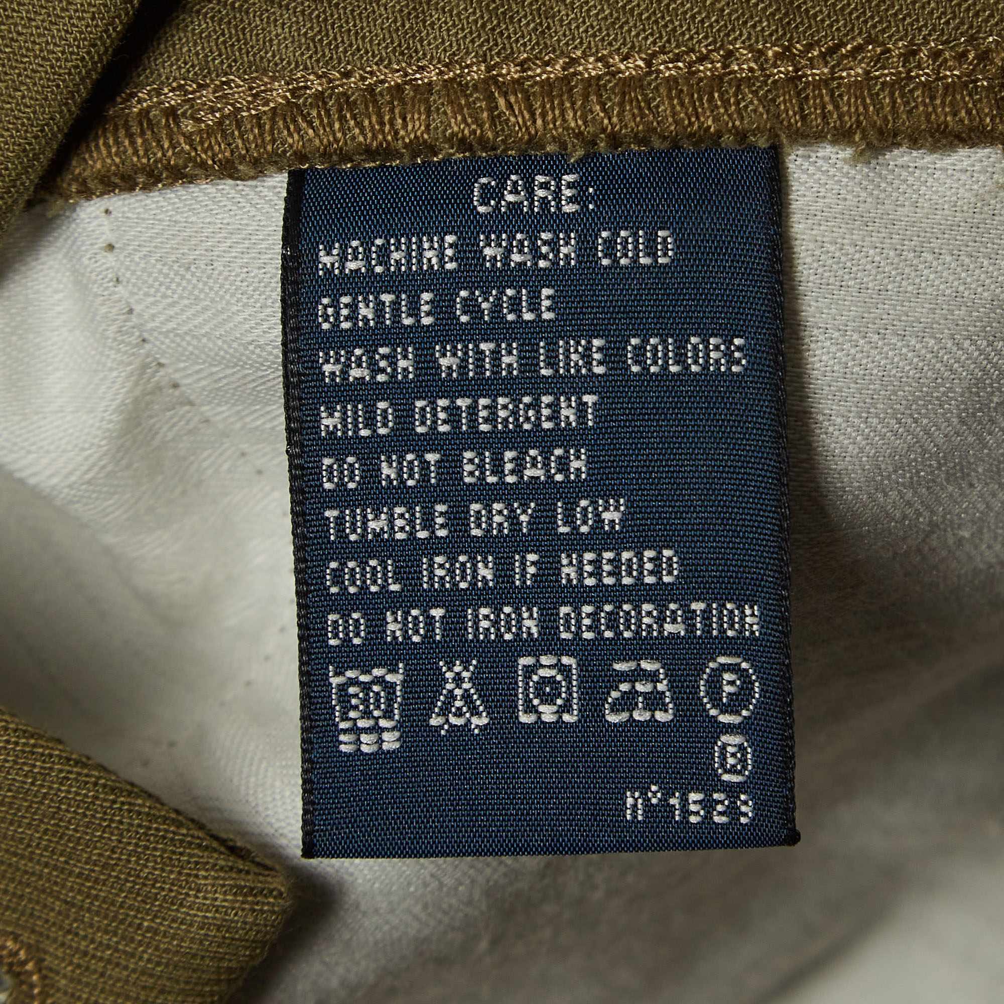 Ralph Lauren Green Suede Trim Cotton Breeches Pants