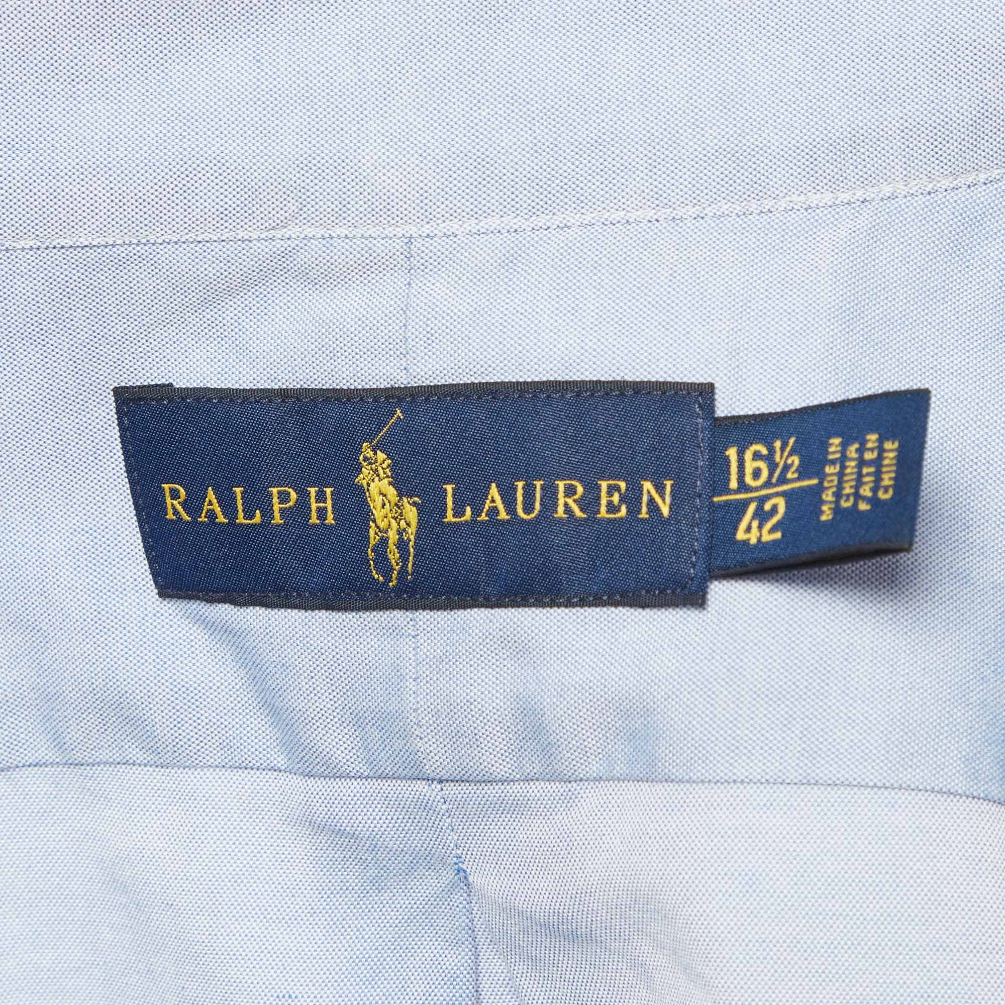 Ralph Lauren Blue Cotton Full Sleeve Shirt