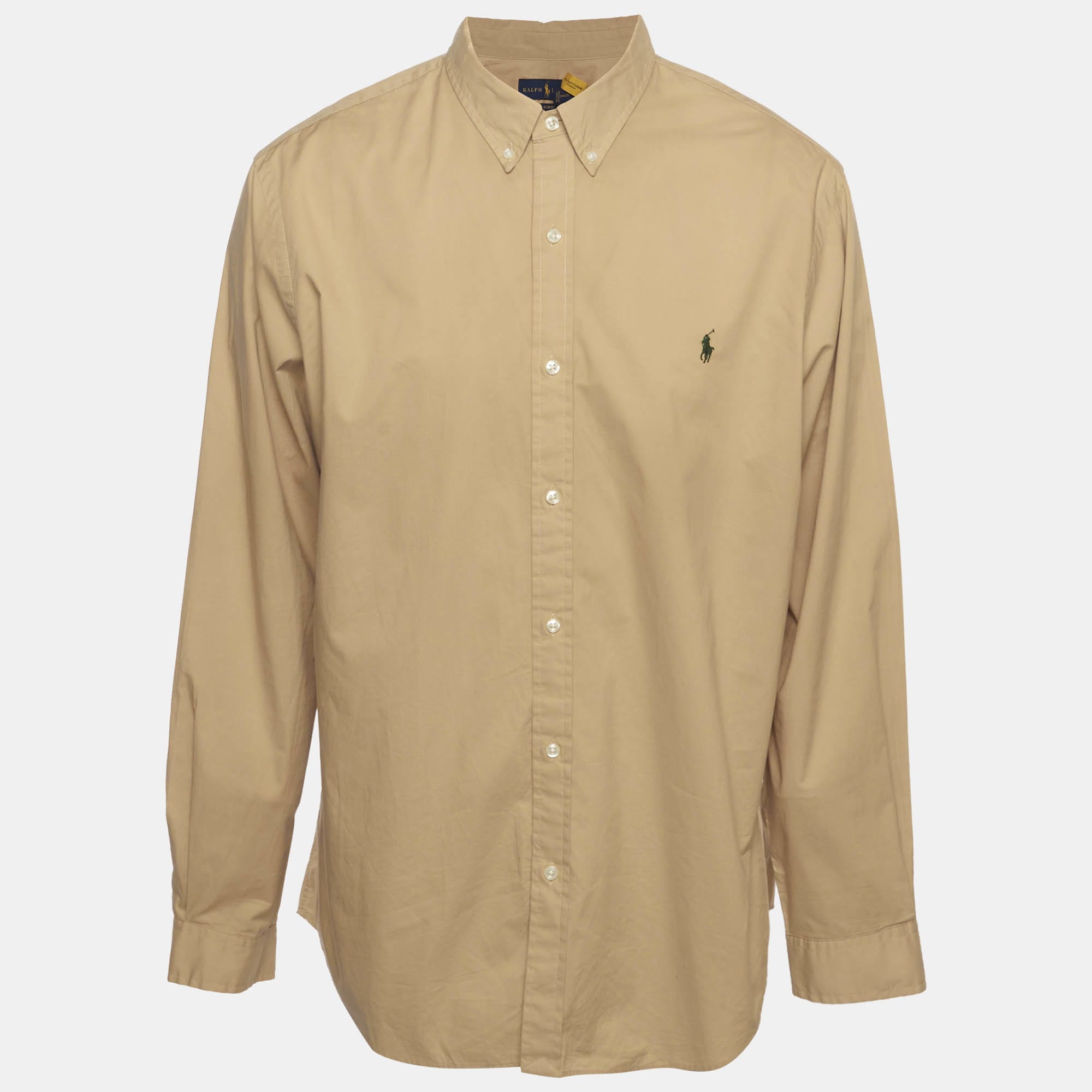 Ralph Lauren Beige Cotton Button Down Shirt