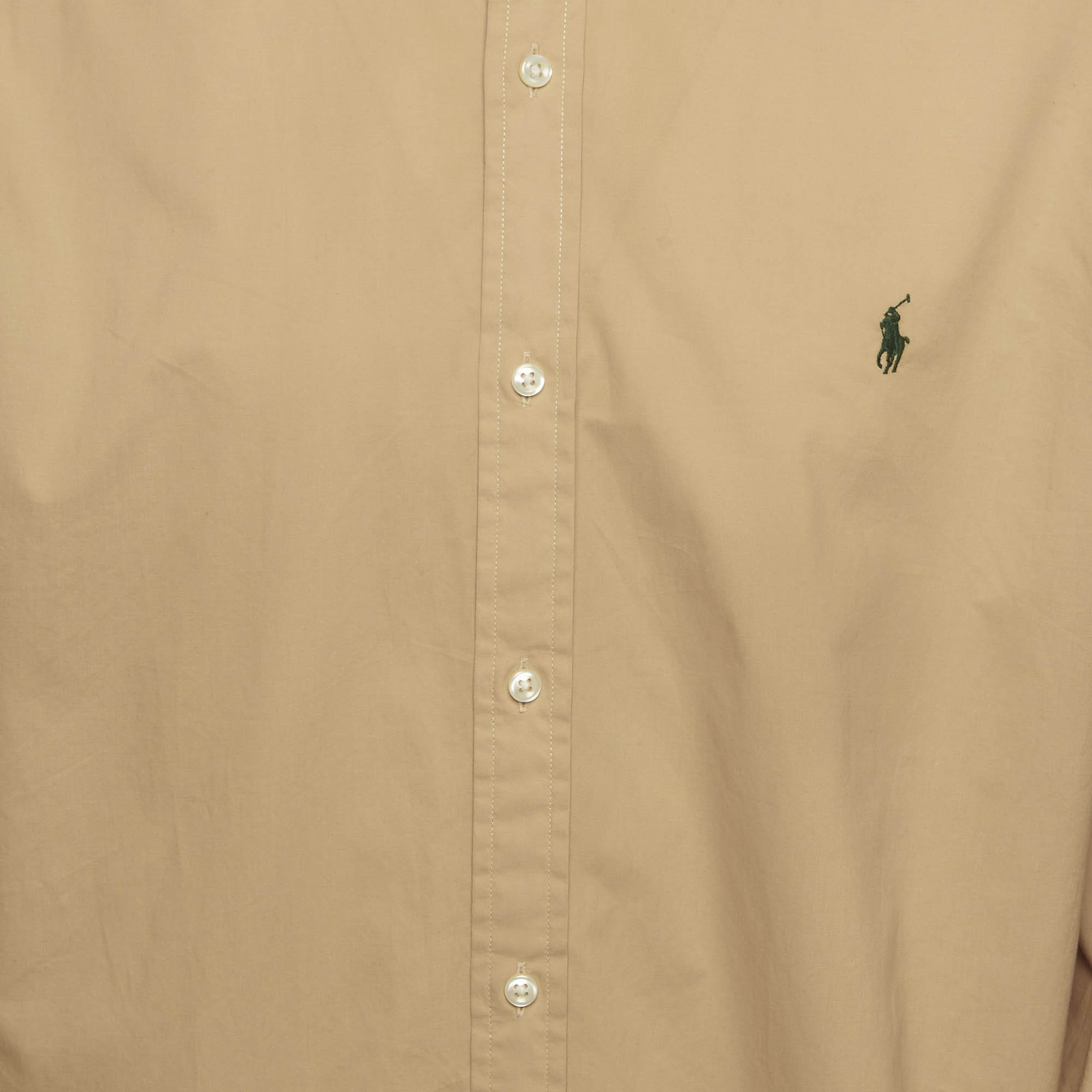 Ralph Lauren Beige Cotton Button Down Shirt