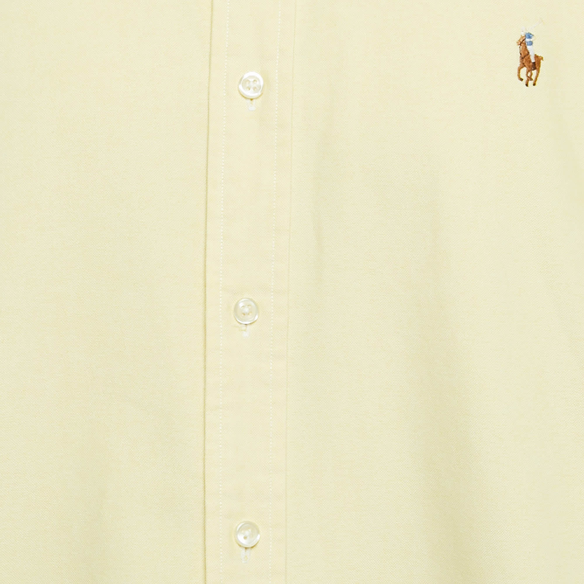 Ralph Lauren Yellow Cotton Classic Fit Shirt