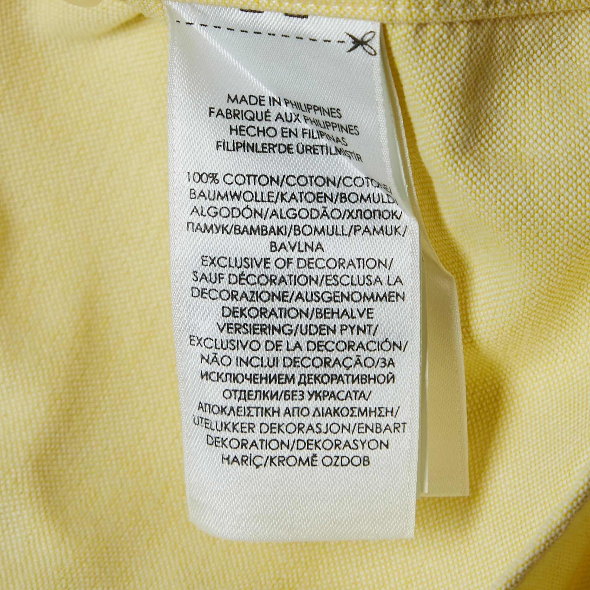 Ralph Lauren Yellow Cotton Classic Fit Shirt