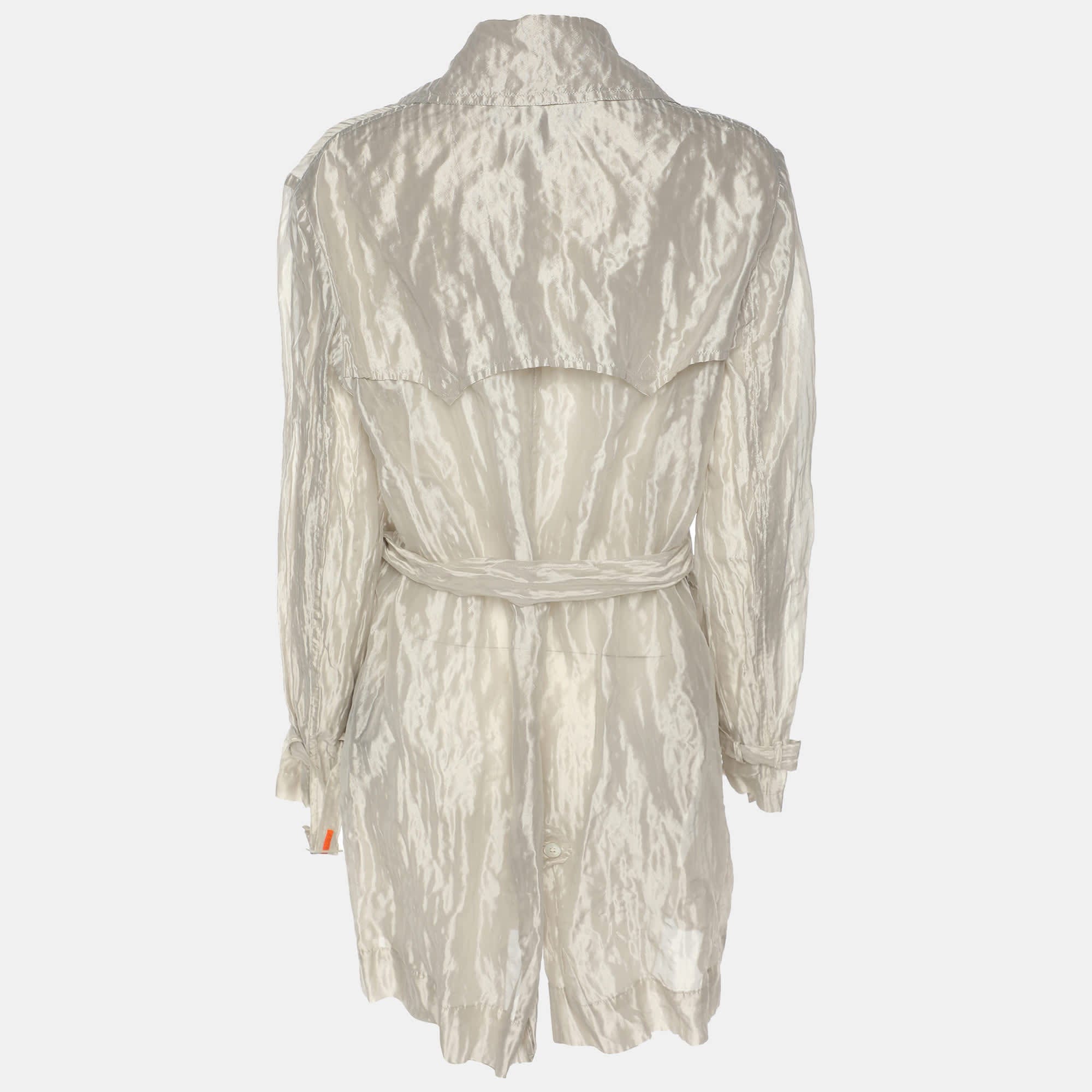 Ralph Lauren Grey Knitted Fabric Double Breasted Button Front Shirt