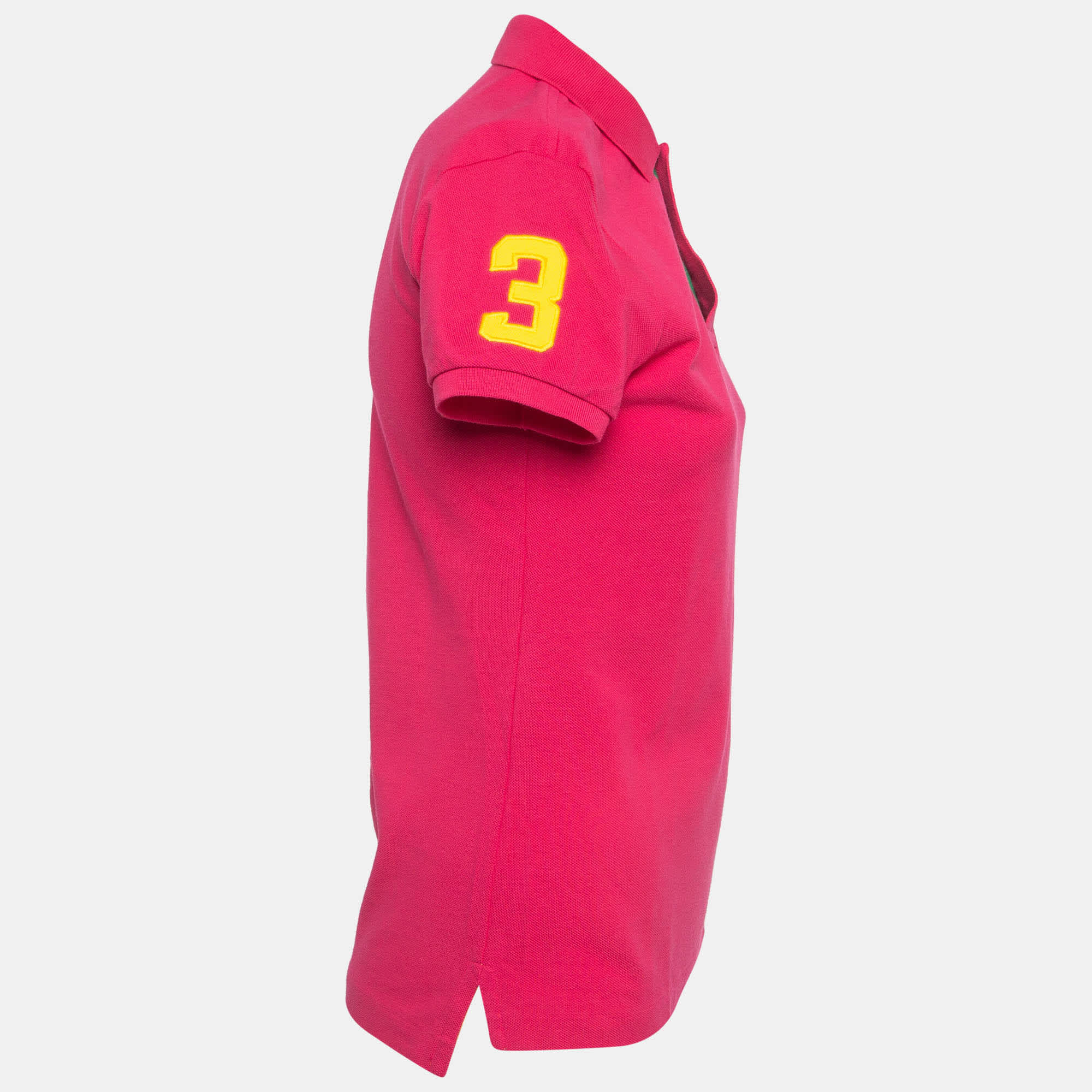 Ralph Lauren Pink Embroidered Cotton Pique Polo T - Shirt