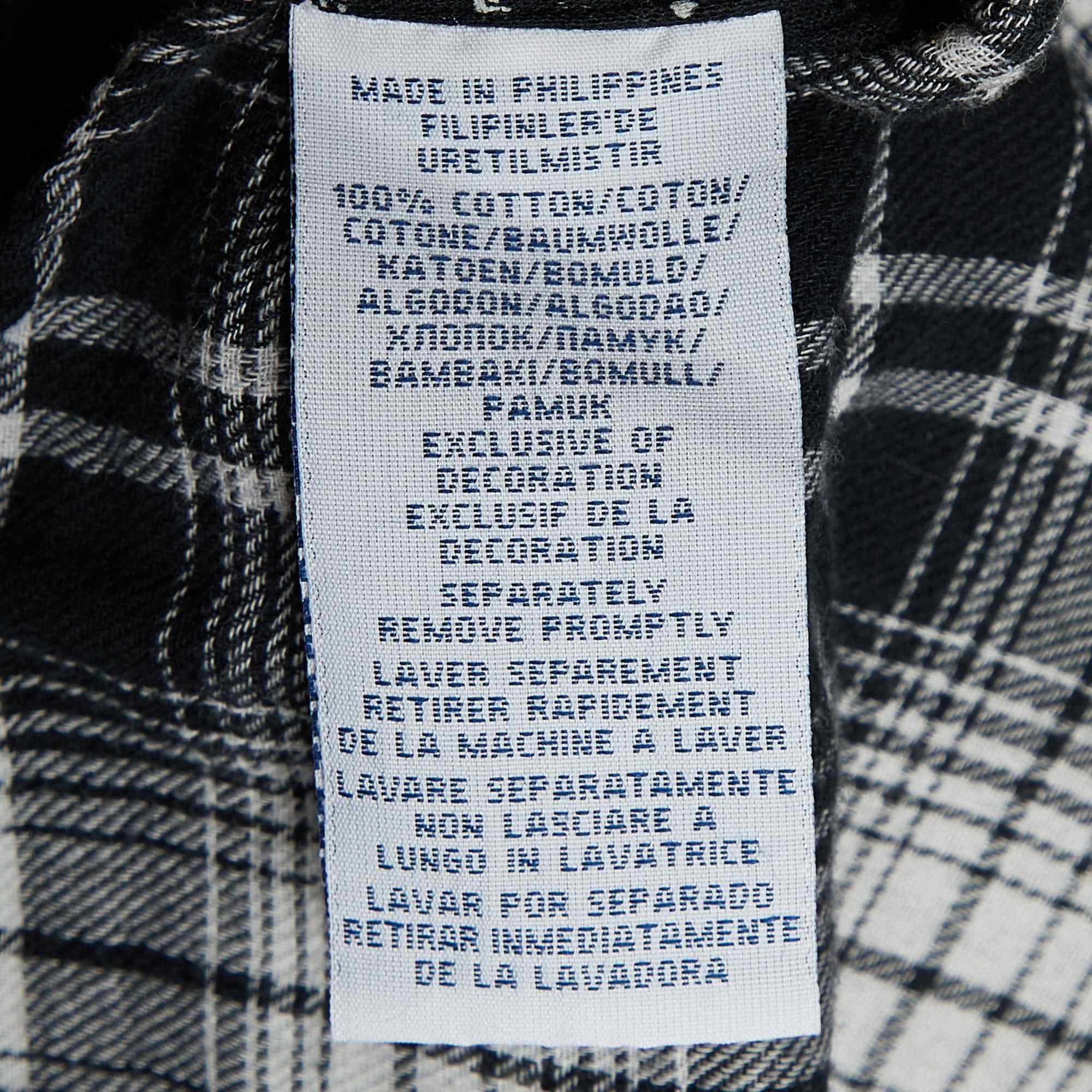 Ralph Lauren Monochrome Plaid Check Cotton Button Down Shirt
