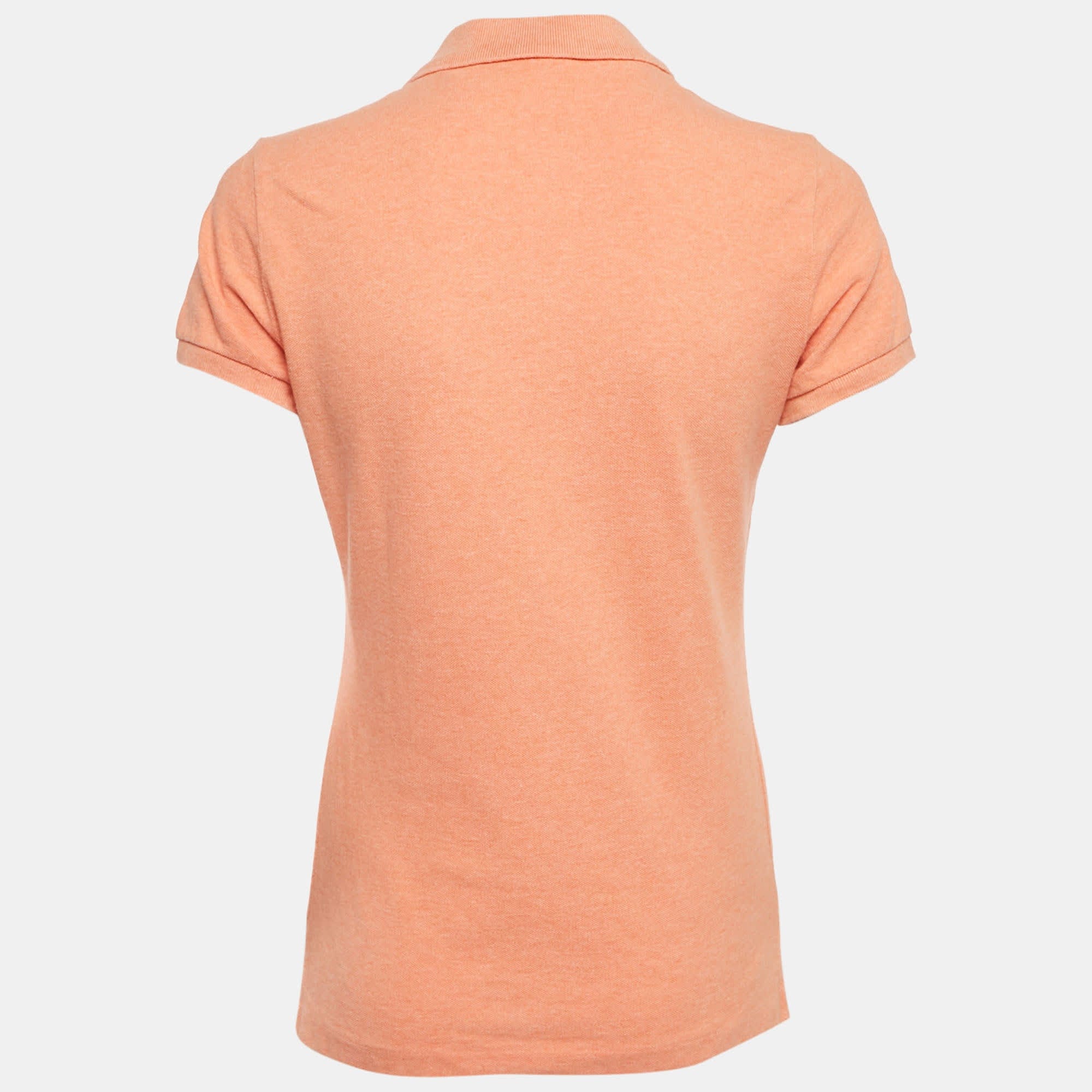 Ralph Lauren Orange Logo Embroidered Cotton Skinny Fit Polo T - Shirt