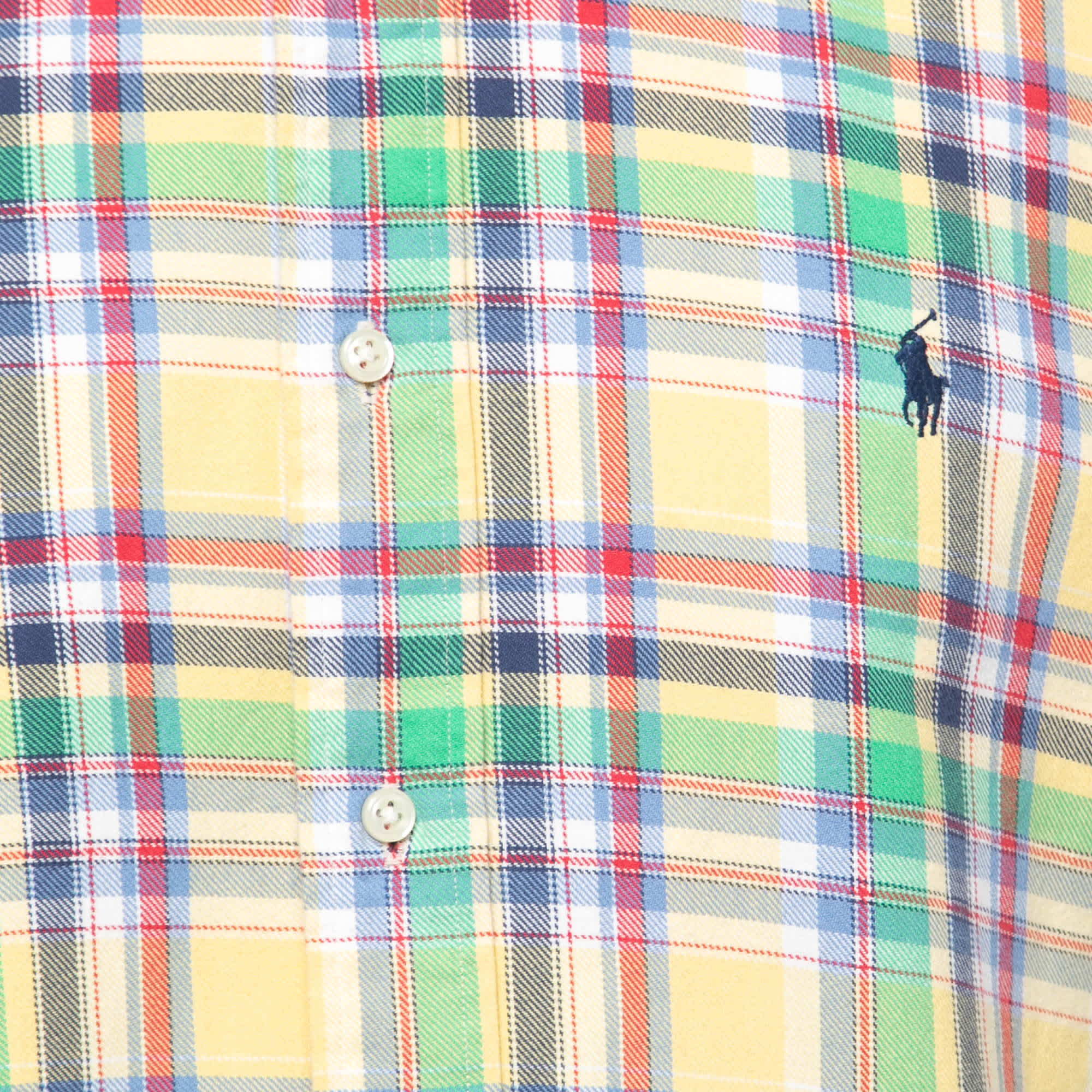 Ralph Lauren Multicolor Checkered Cotton Button Front Shirt