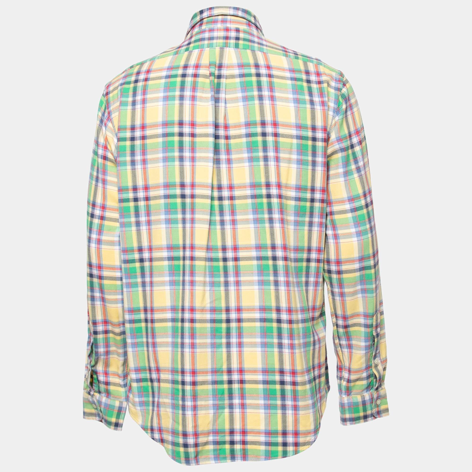 Ralph Lauren Multicolor Checkered Cotton Button Front Shirt