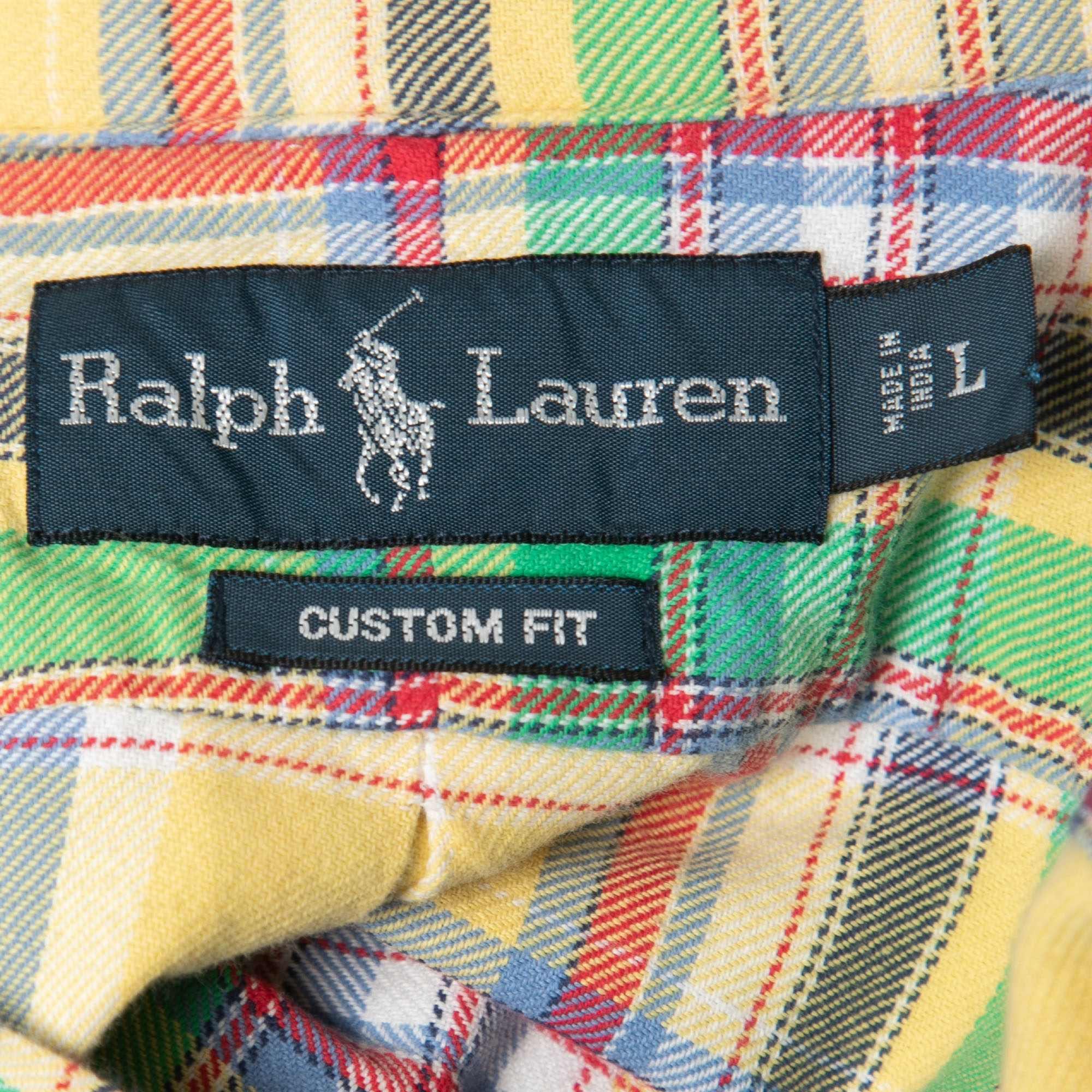 Ralph Lauren Multicolor Checkered Cotton Button Front Shirt