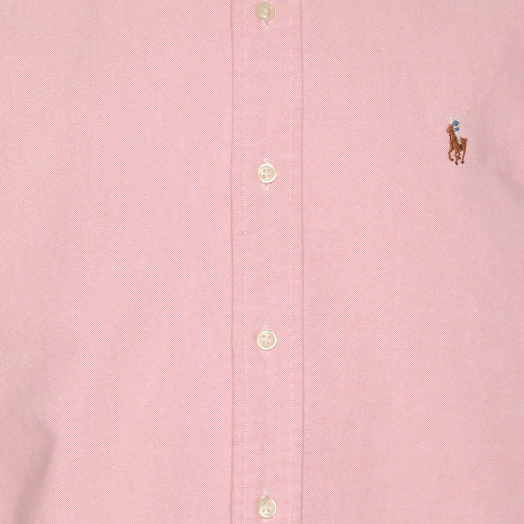 Ralph Lauren Pink Cotton Long Sleeve Custom Fit Shirt