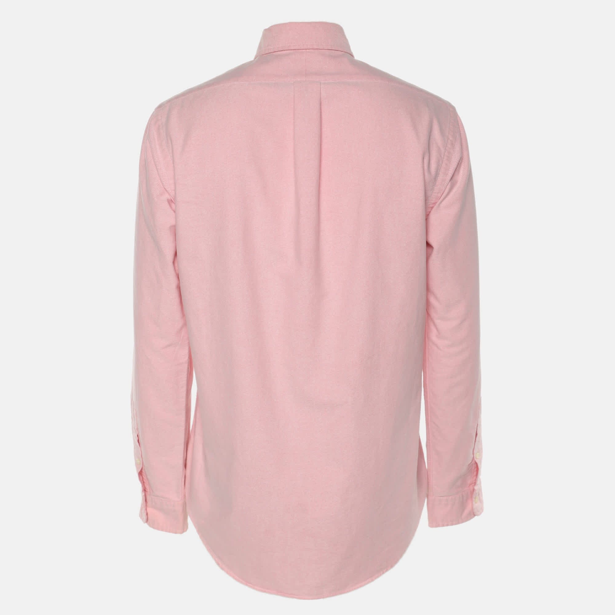 Ralph Lauren Pink Cotton Long Sleeve Custom Fit Shirt