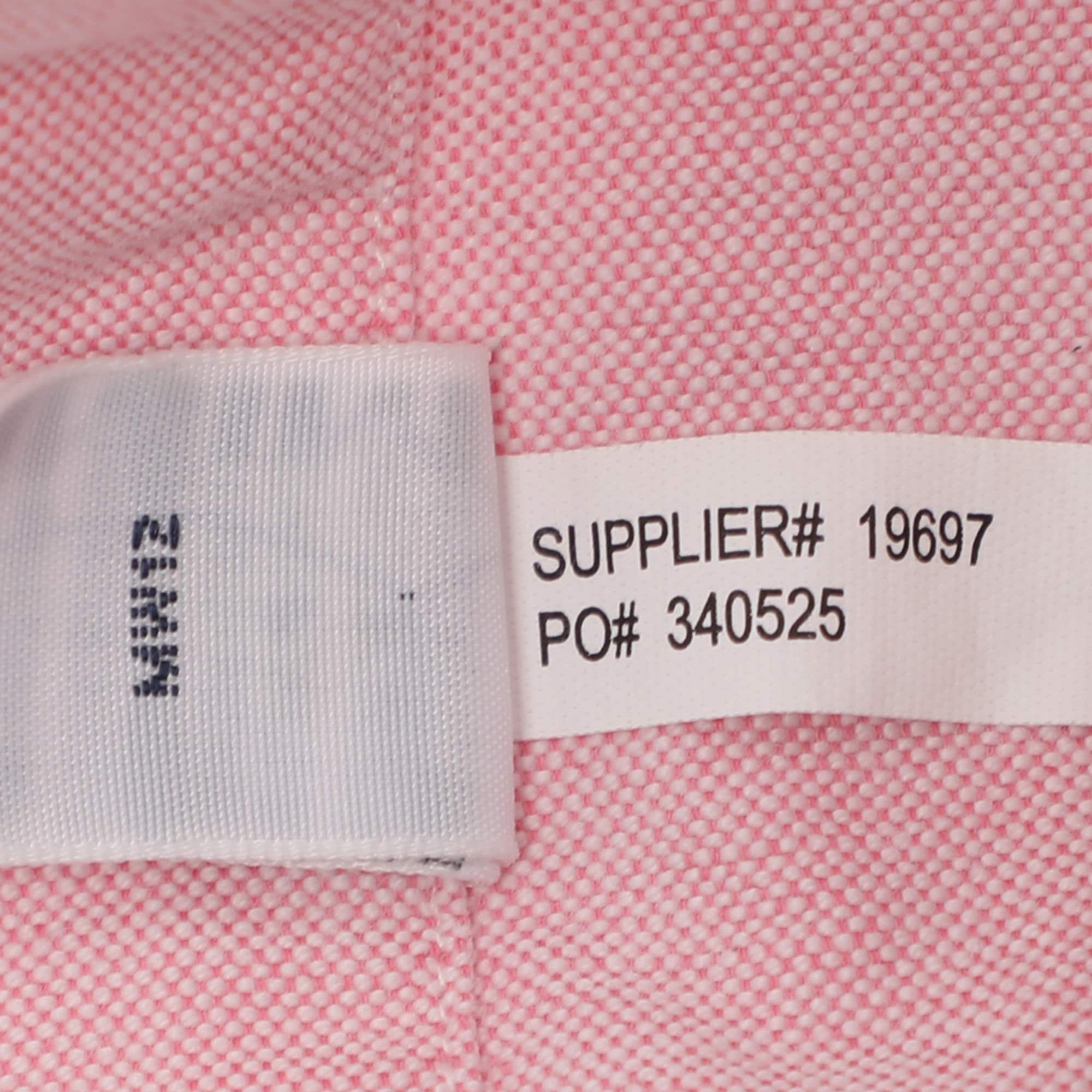Ralph Lauren Pink Cotton Long Sleeve Custom Fit Shirt