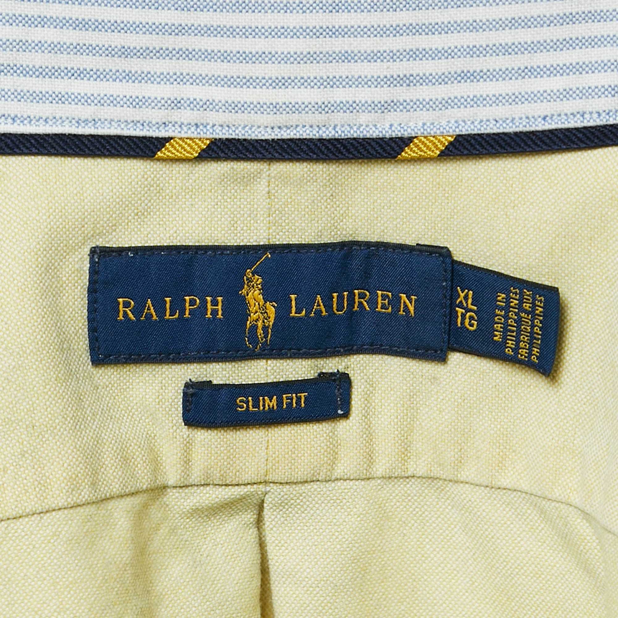 Ralph Lauren Light Green Cotton Slim Fit Shirt