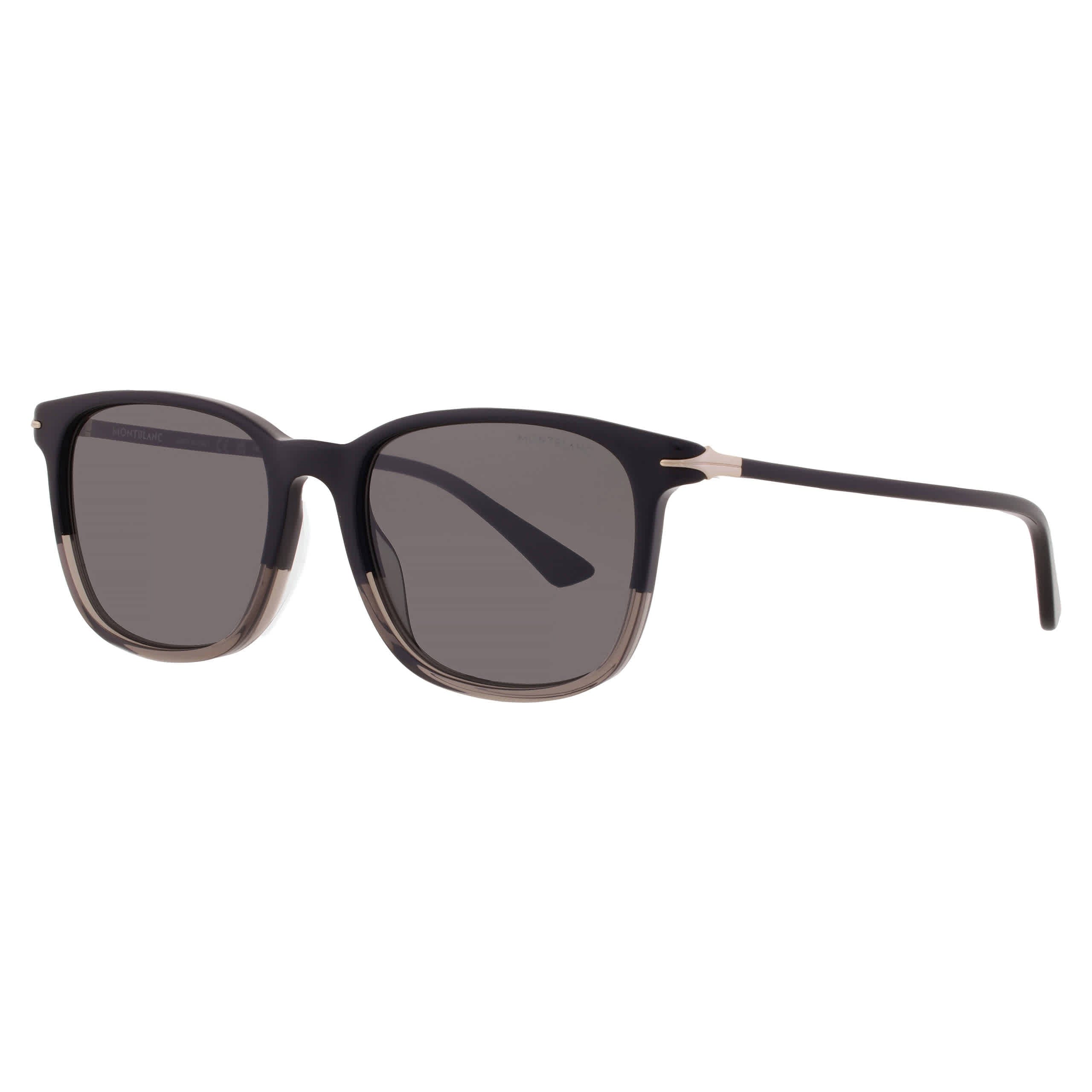 Montblanc Grey Square Men's Sunglasses MB0338S 003 52