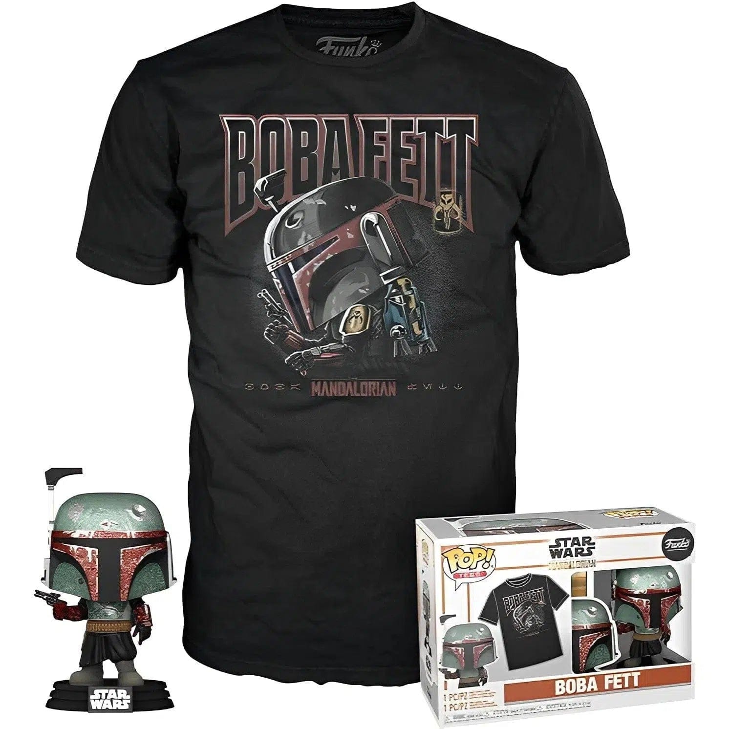 Funko Star Wars - Metal Boba Fett Figure & T - Shirt Gift Set (#462) - Funko - Pop! Tees