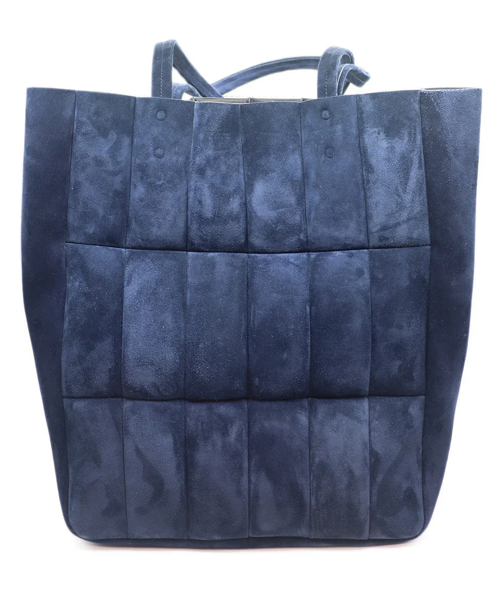 Khaite Navy Suede Handbag