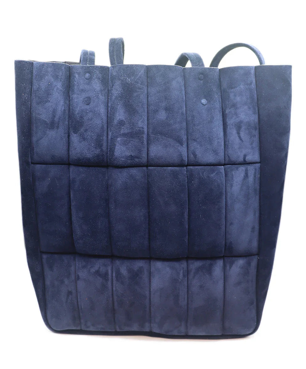 Khaite Navy Suede Handbag