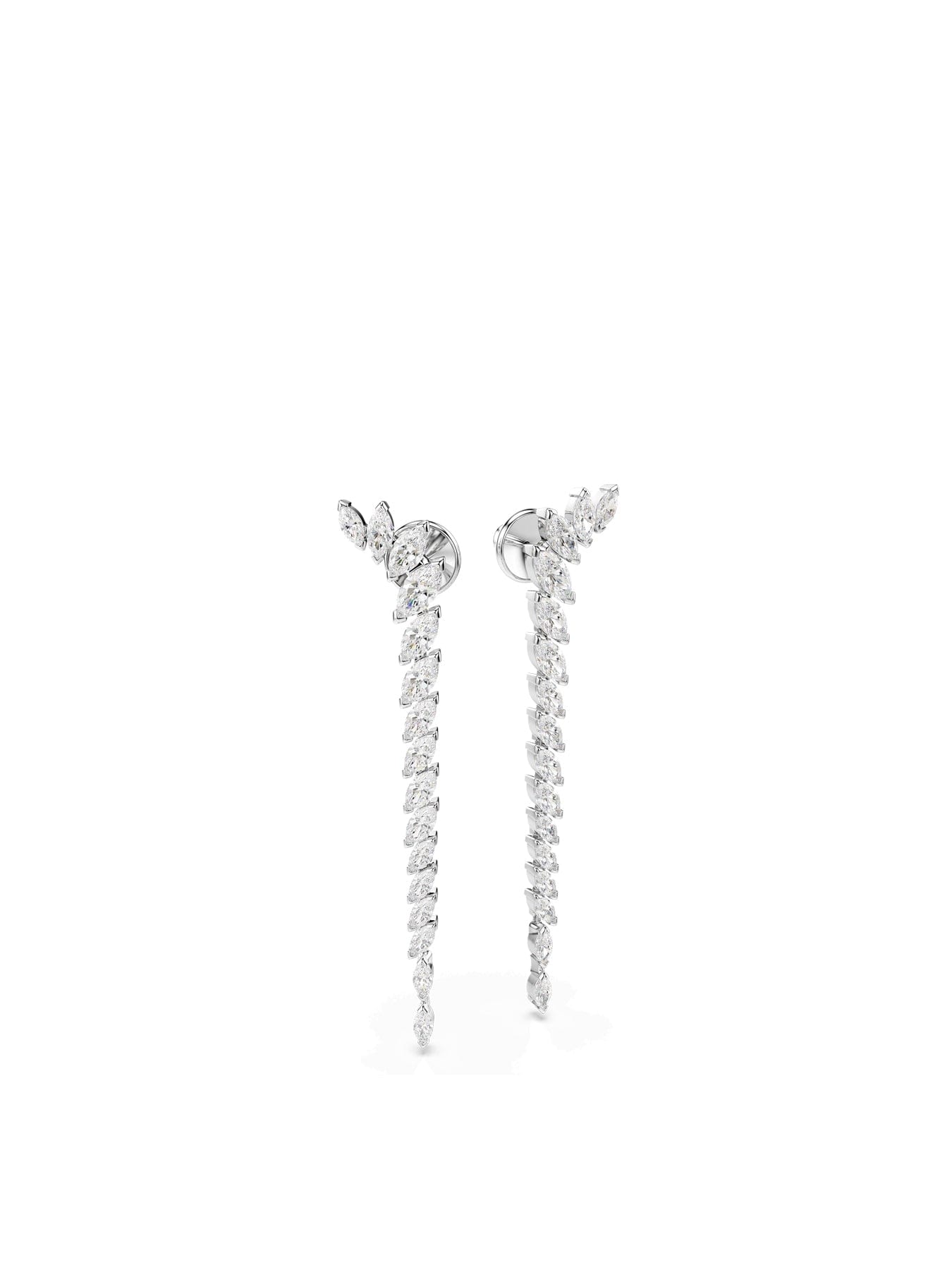 Swarovski Mesmera Long Stud Earrings Silver