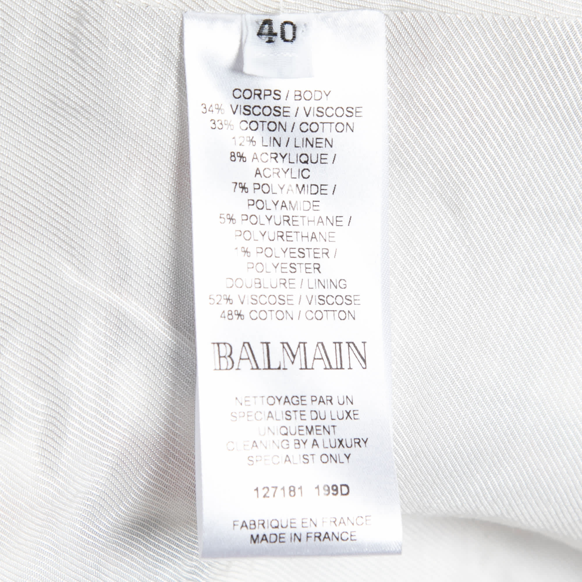 Balmain Black & Red Tweed Button Embellished Jacket M