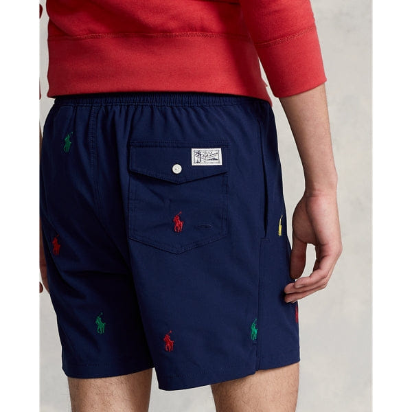 RALPH Lauren PONY embroidered TRAVELER SWIM SHORT - NEWPORT NAVY