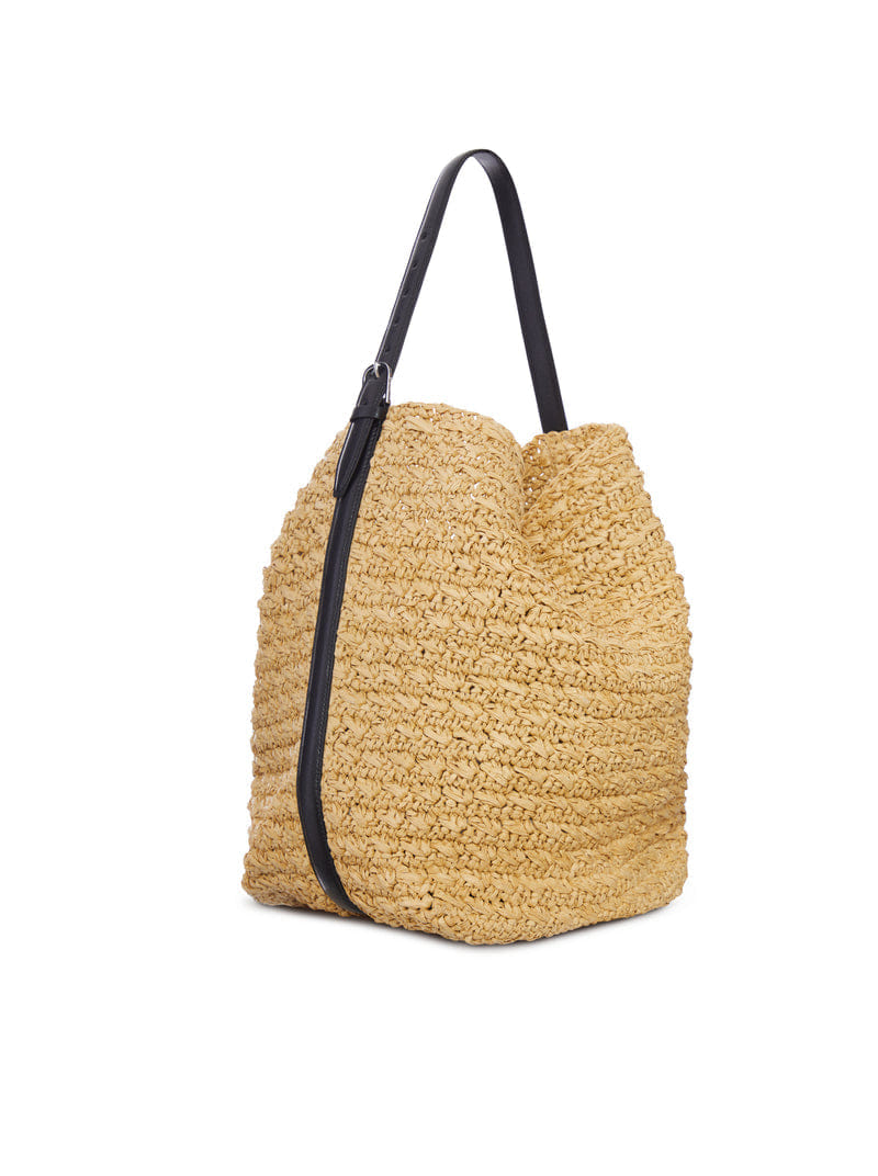 Toteme Women Raffia Tote Bag With Belt