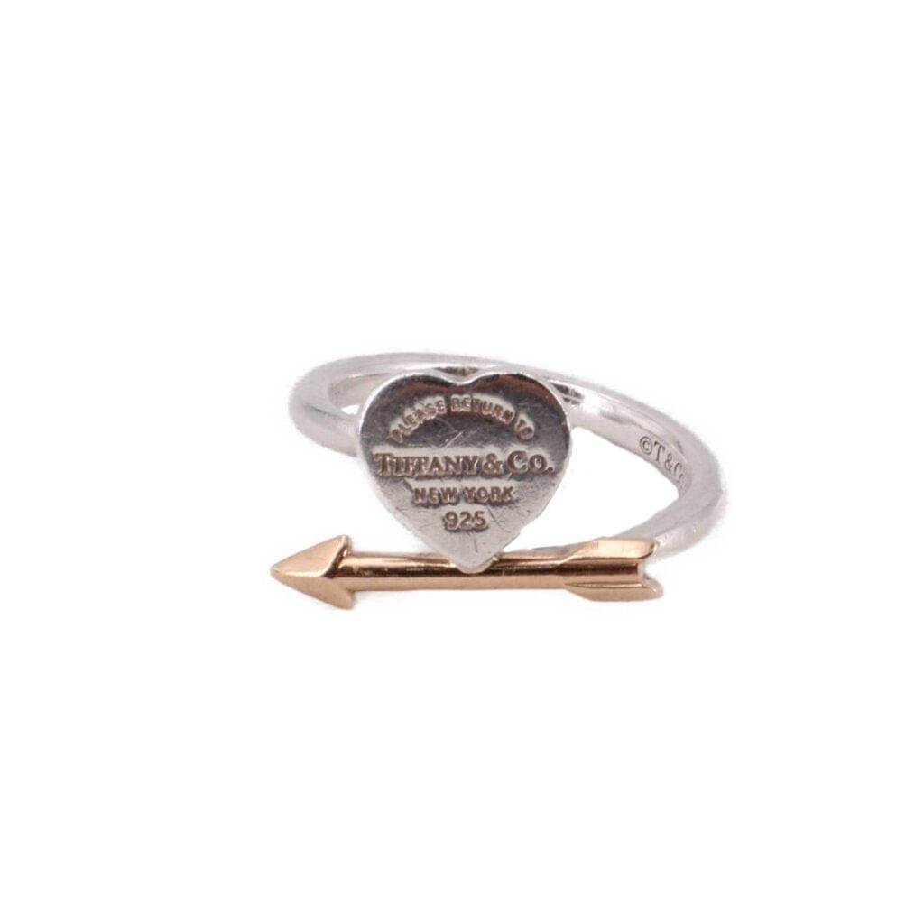 Tiffany & CO LOVESTRUCK ROSE GOLD & STERLING SILVER RINGS 7