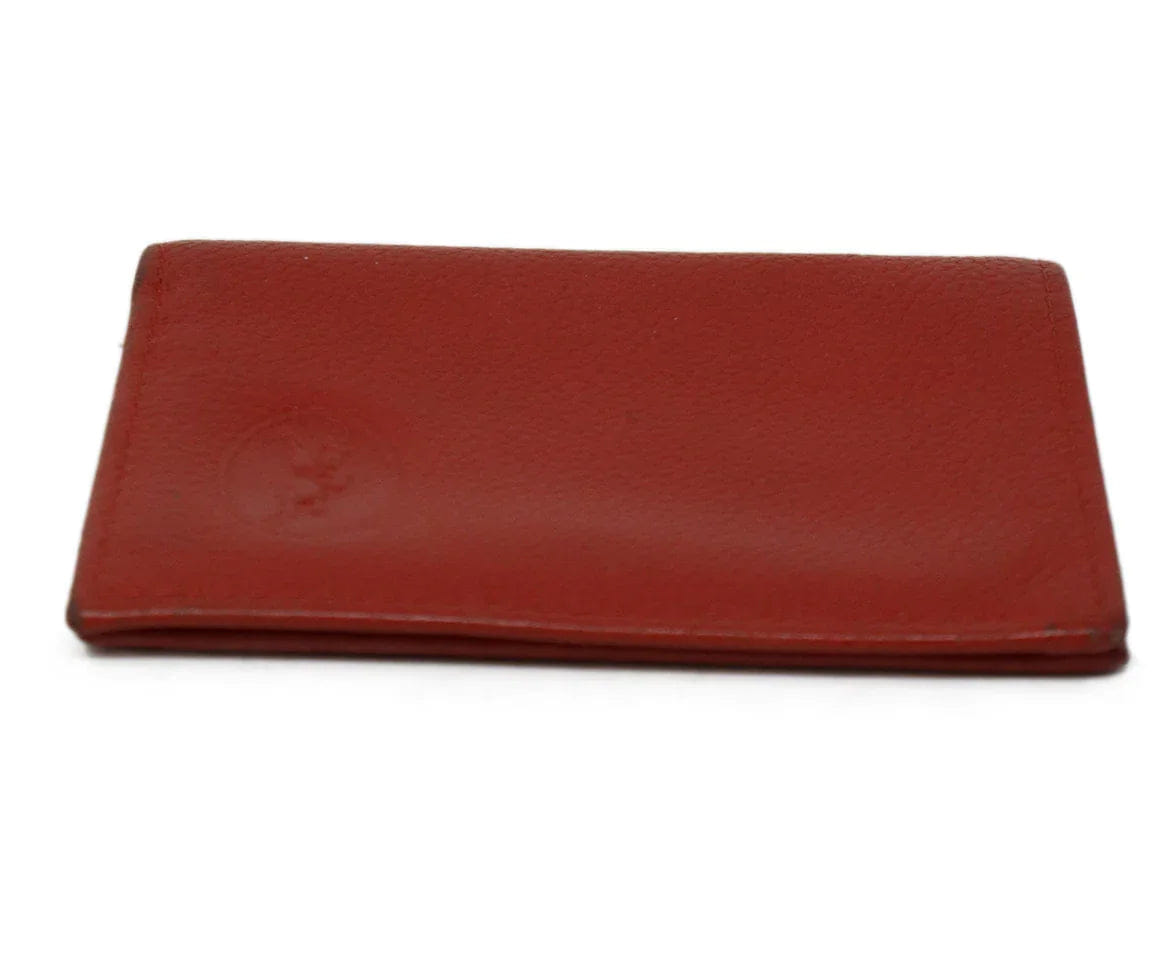 Longchamp Red Leather Card Case