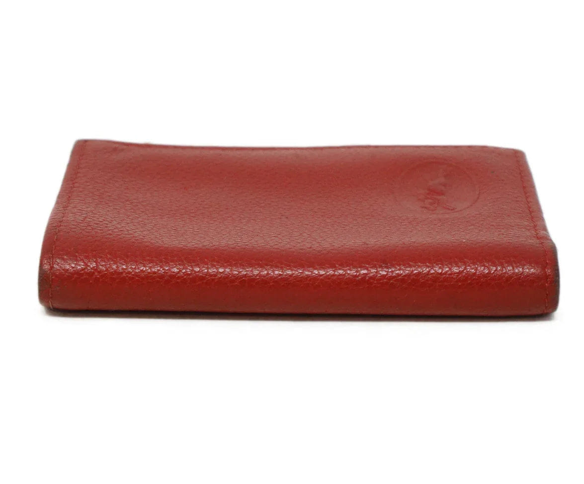 Longchamp Red Leather Card Case