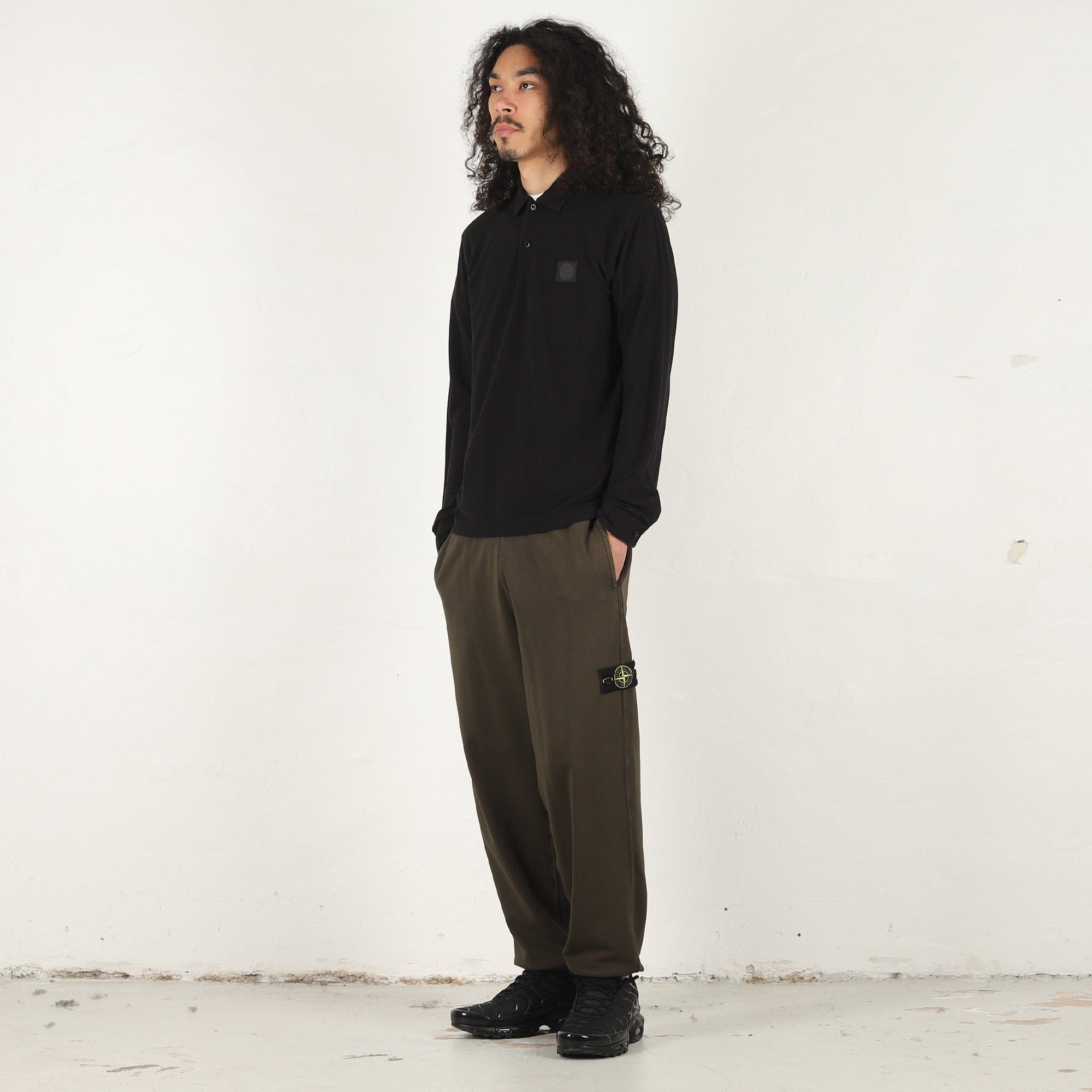 Stone Island 2200005 LS Polo - Black
